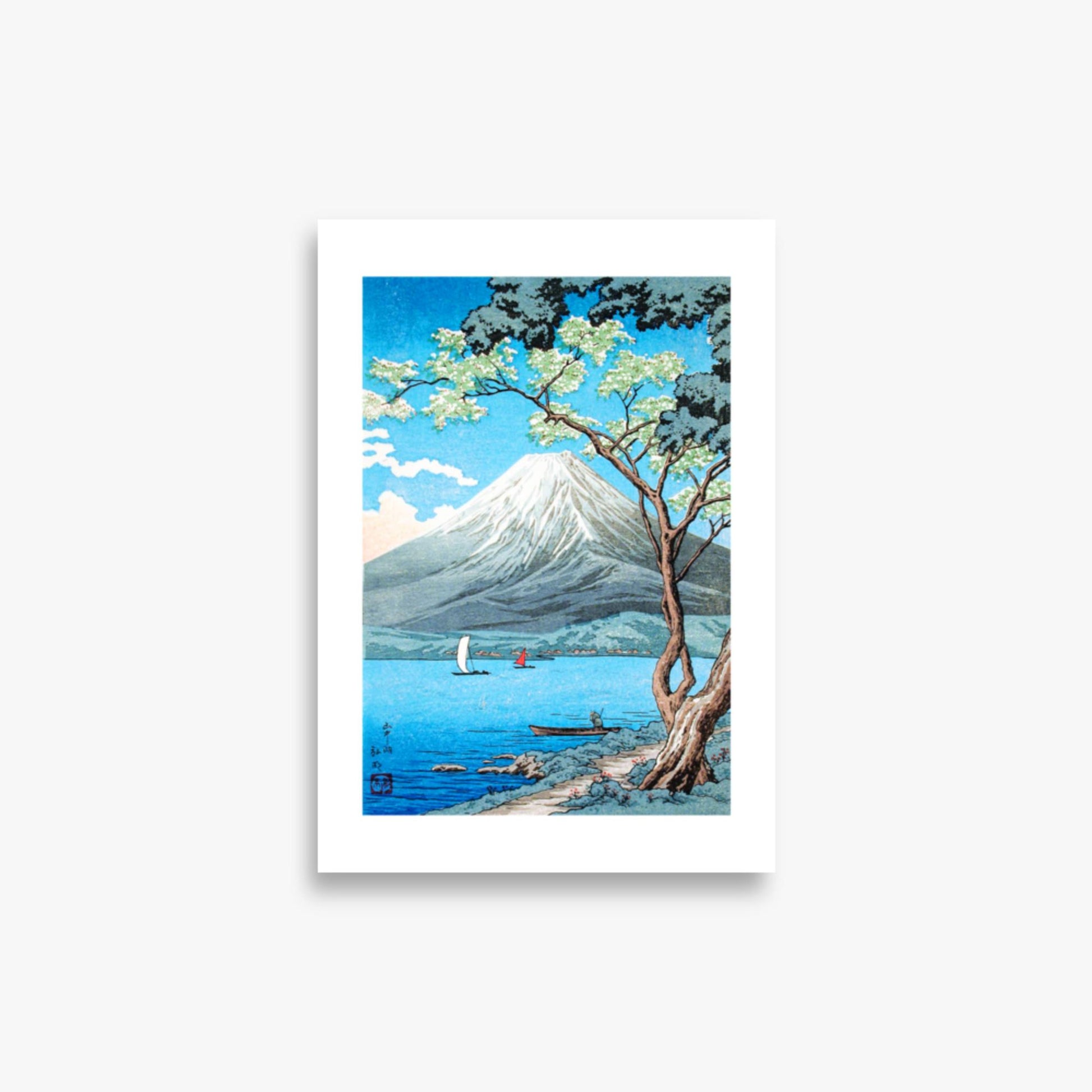 Takahashi Hiroaki (Shōtei) - Mount Fuji from Lake Yamanaka 21x30 cm Poster