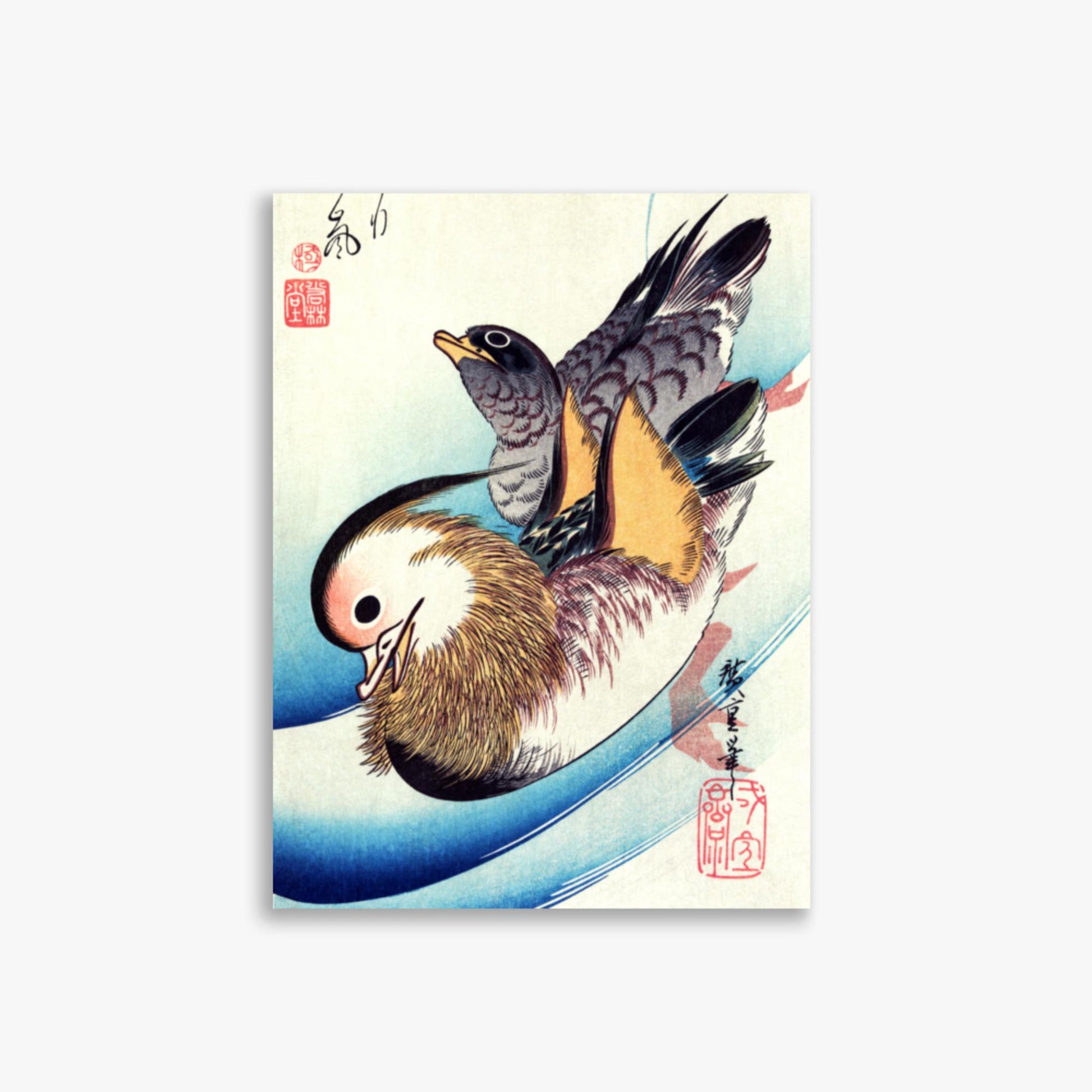 Utagawa Hiroshige - Two Mandarin Ducks 30x40 cm Poster