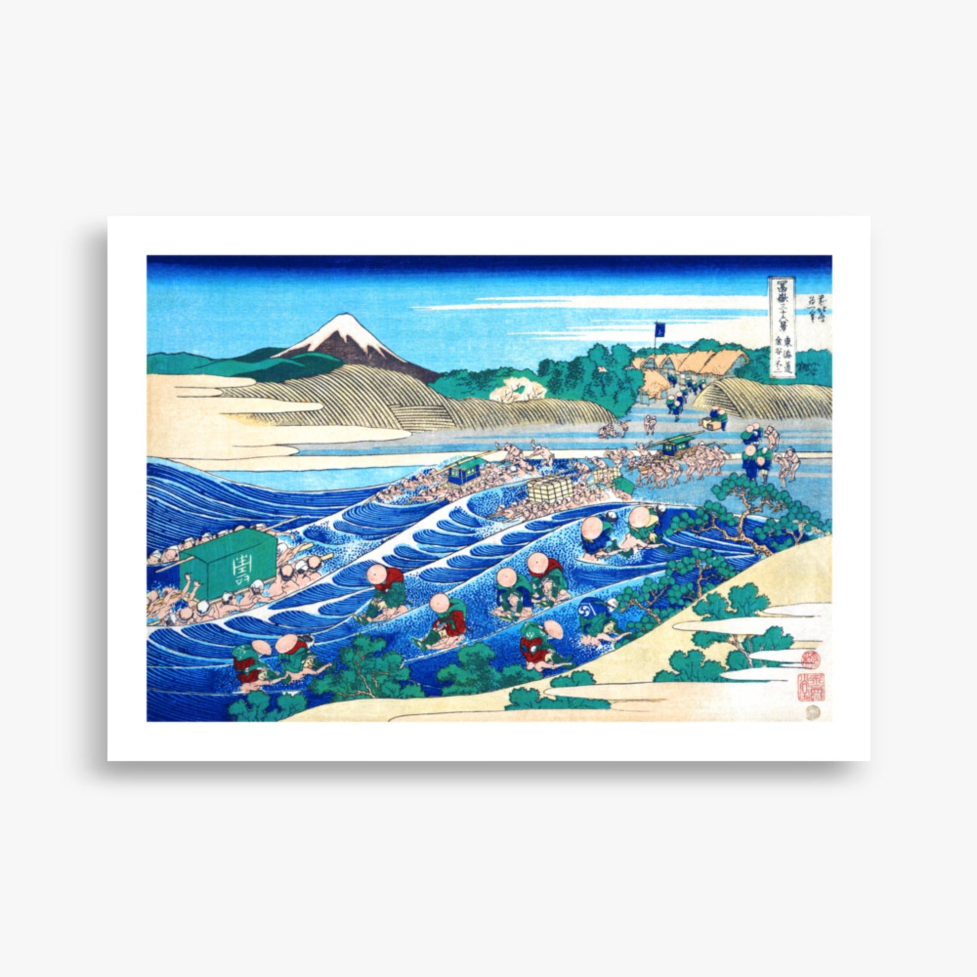 Katsushika Hokusai - Fuji Seen from Kanaya on the Tōkaidō 50x70 cm Poster