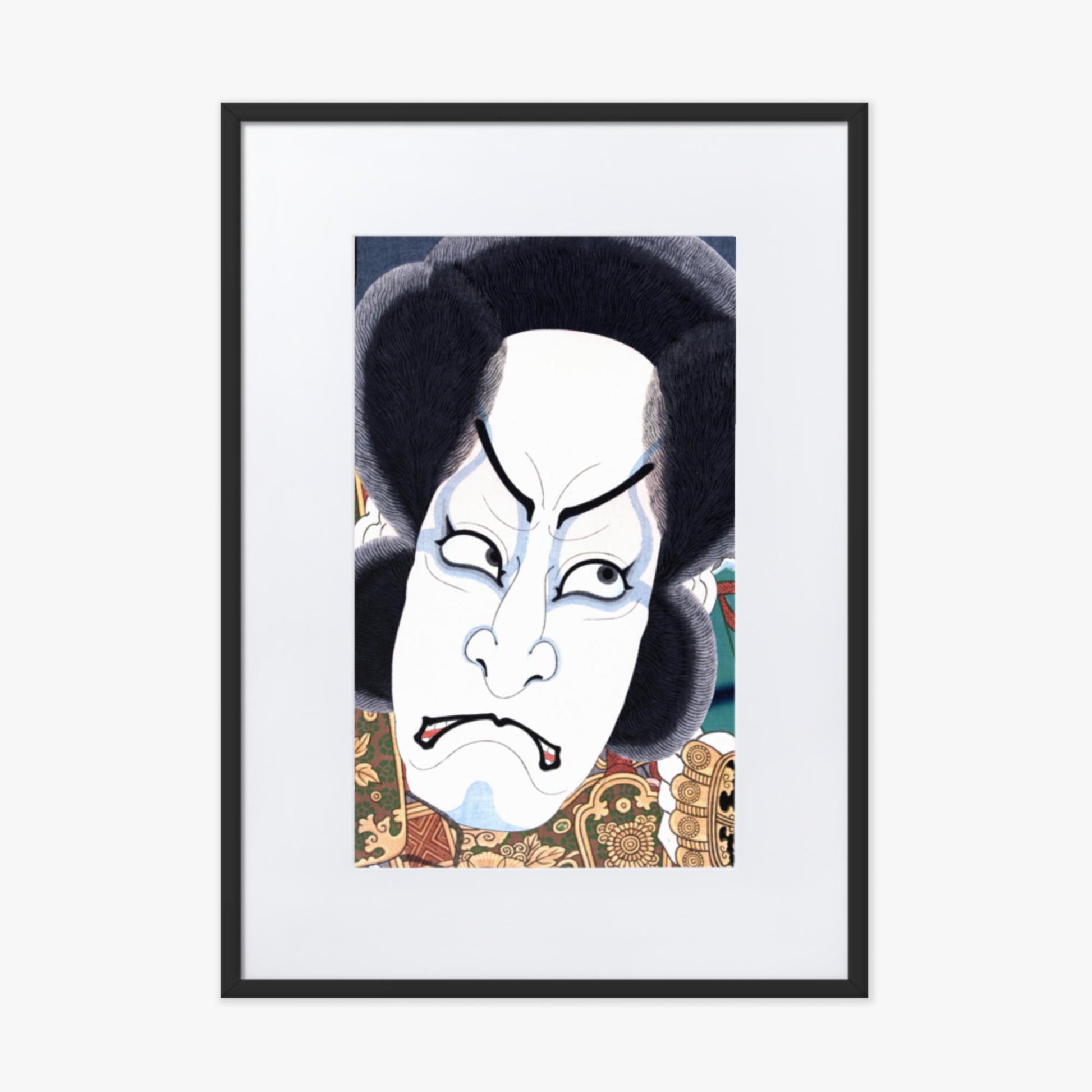 Utagawa Yoshitora - Ichikawa Kodanji 50x70 cm Poster With Black Frame