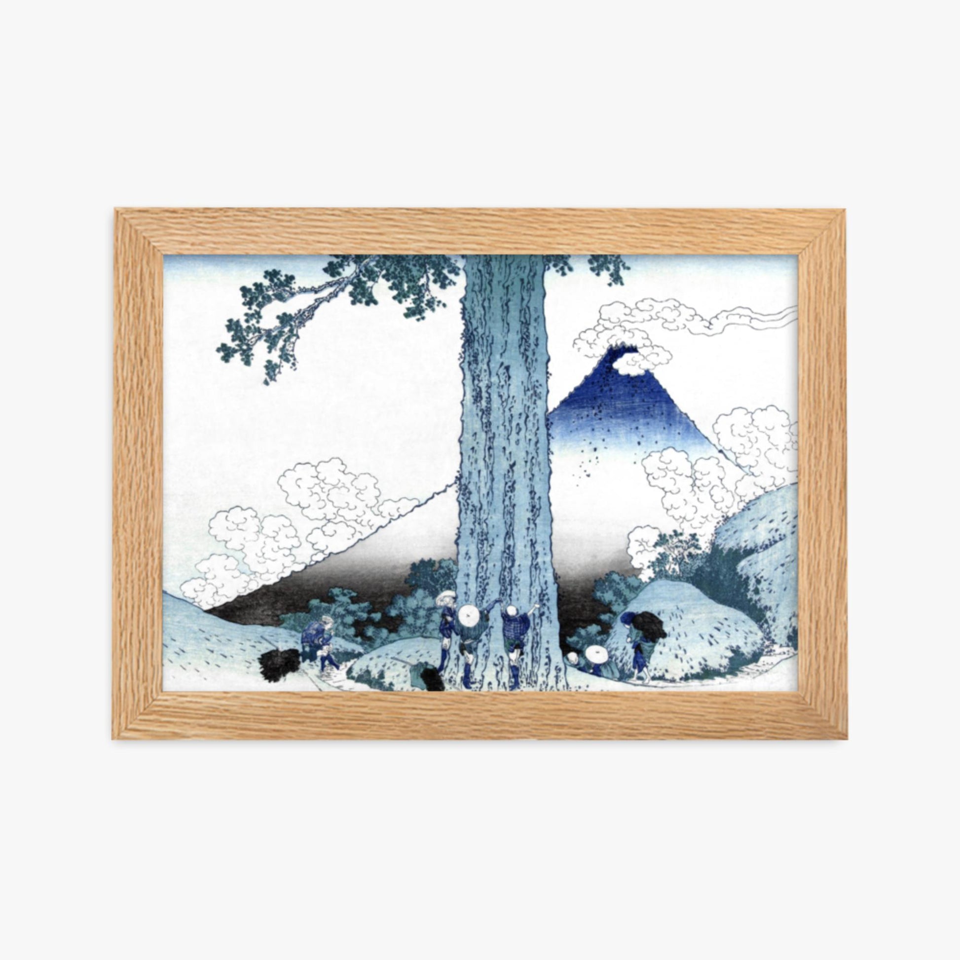 Katsushika Hokusai - Fuji from Mishima Pass in Kai Province 21x30 cm Poster With Oak Frame