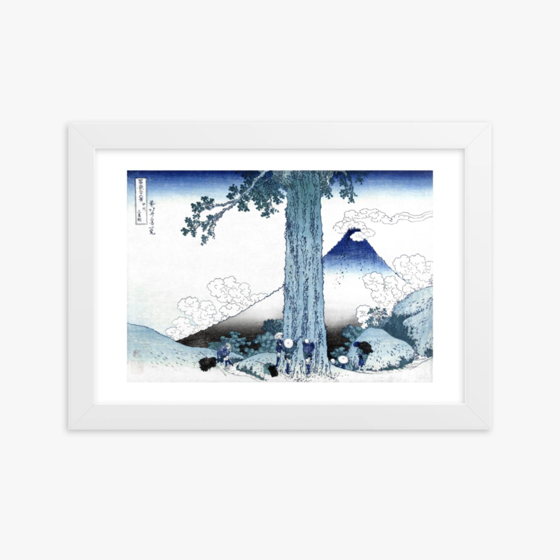 Katsushika Hokusai - Fuji from Mishima Pass in Kai Province 21x30 cm Poster With White Frame