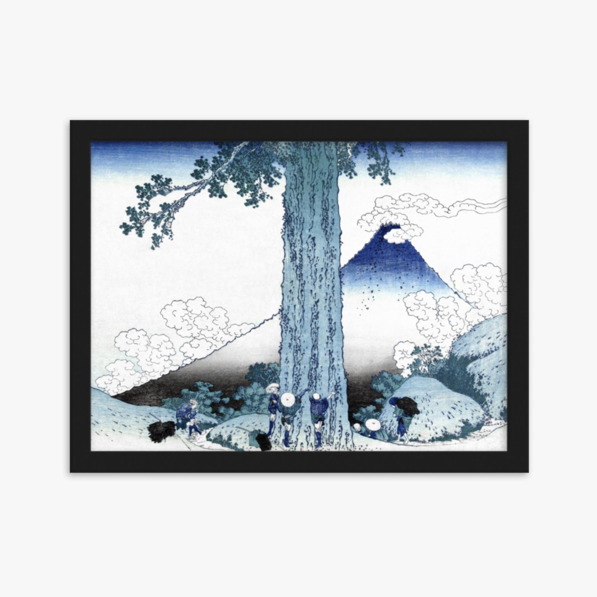 Katsushika Hokusai - Fuji from Mishima Pass in Kai Province 30x40 cm Poster With Black Frame