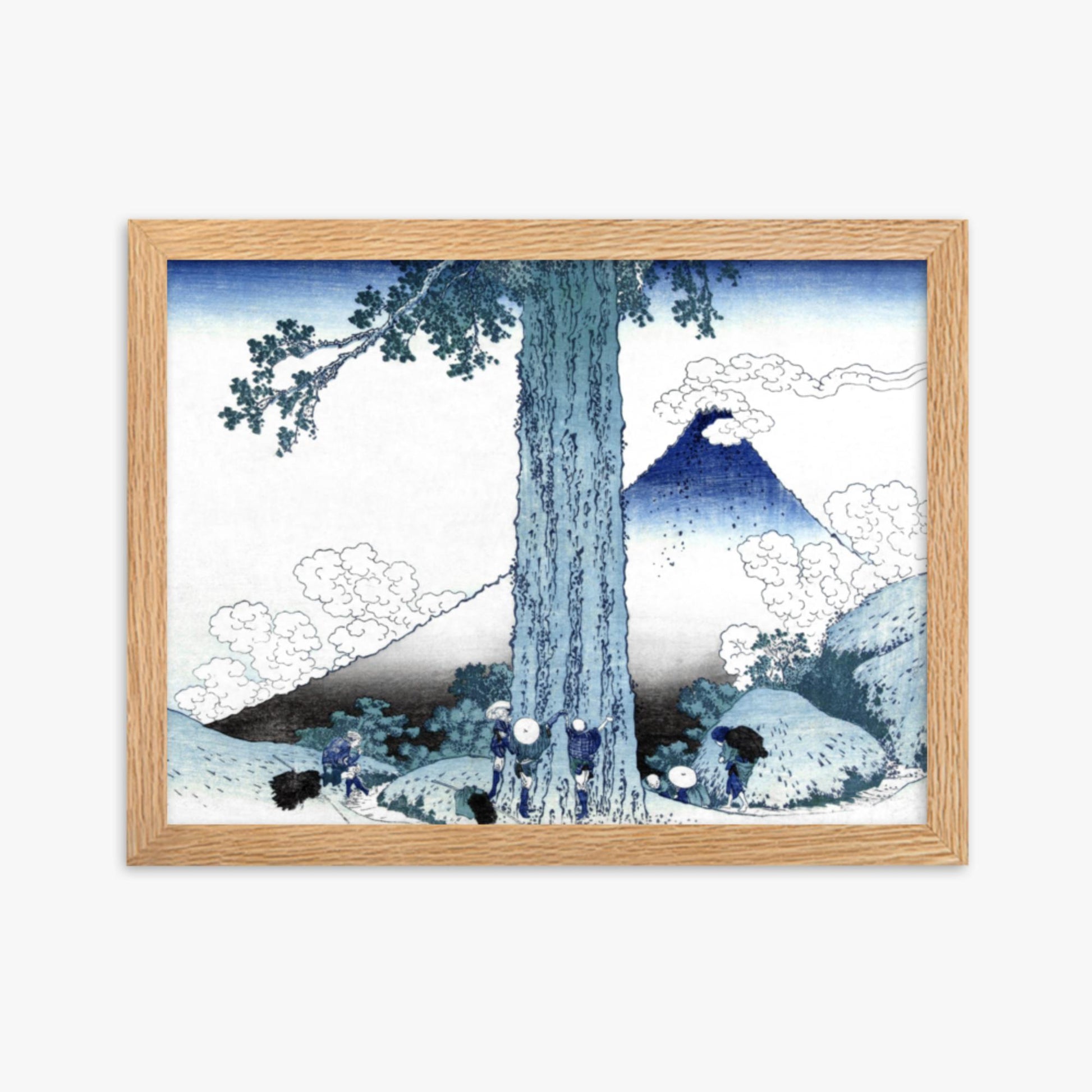 Katsushika Hokusai - Fuji from Mishima Pass in Kai Province 30x40 cm Poster With Oak Frame