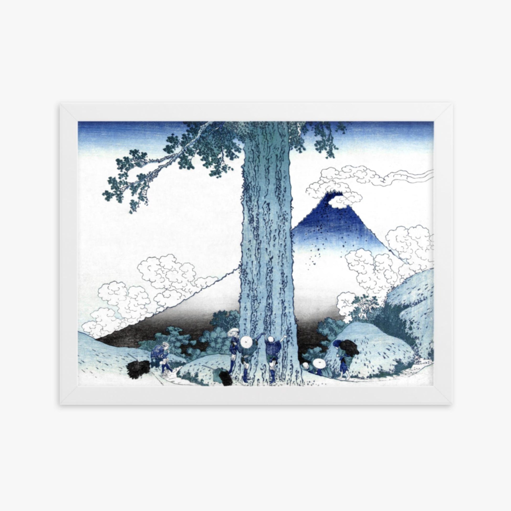 Katsushika Hokusai - Fuji from Mishima Pass in Kai Province 30x40 cm Poster With White Frame