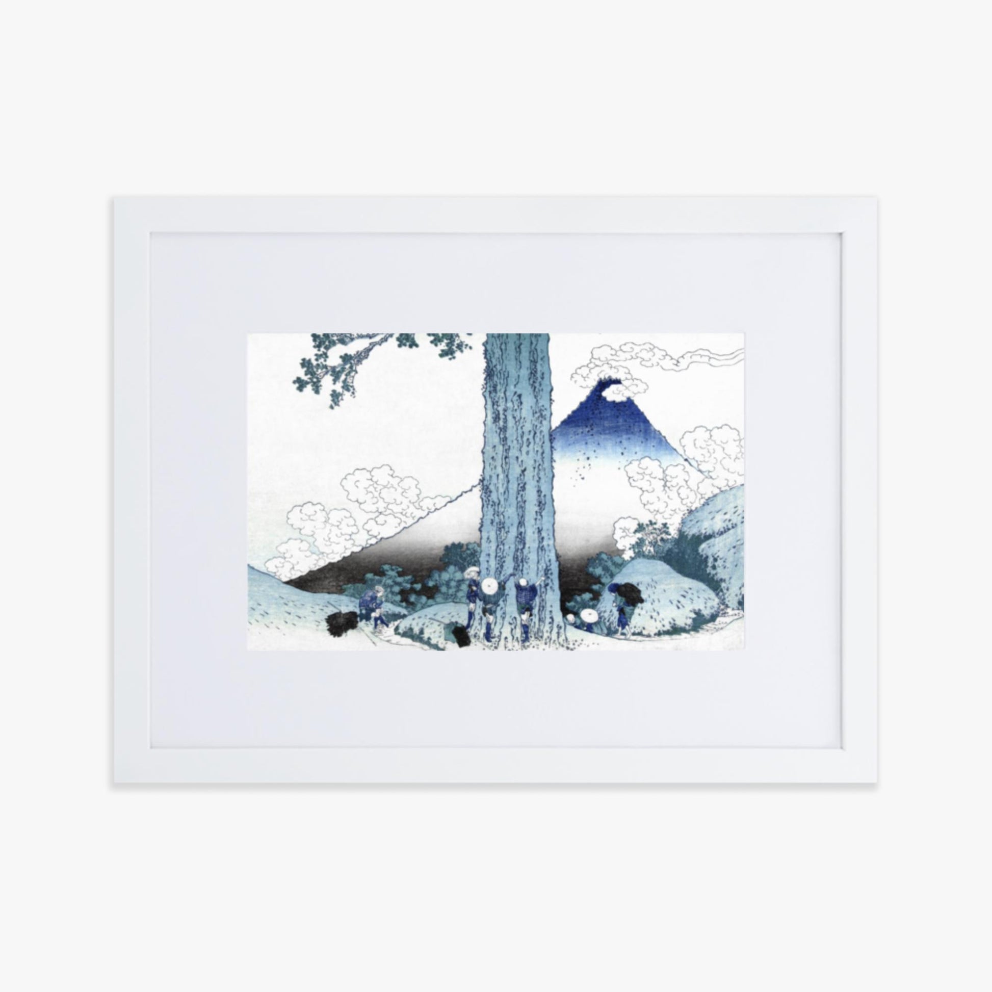 Katsushika Hokusai - Fuji from Mishima Pass in Kai Province 30x40 cm Poster With White Frame