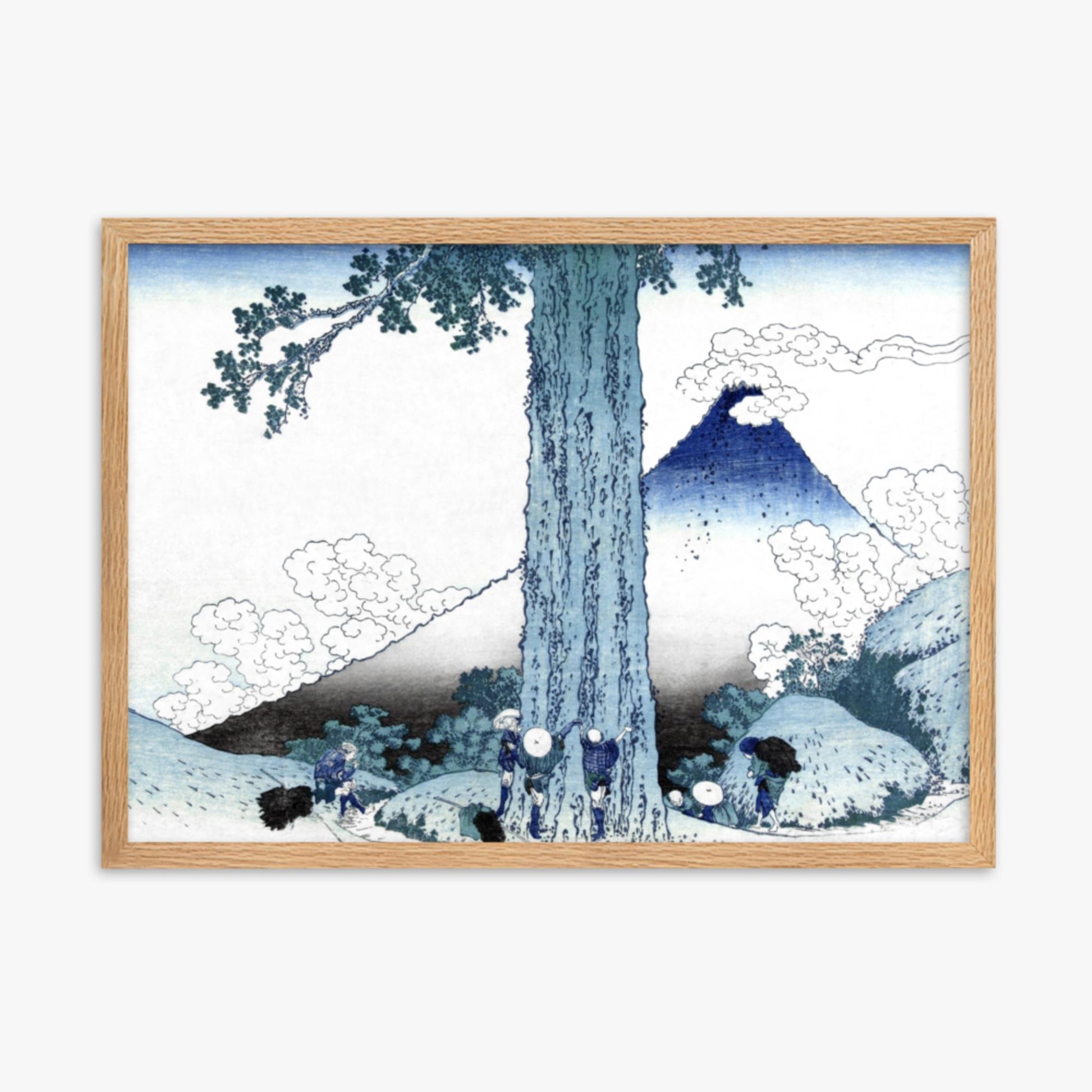 Katsushika Hokusai - Fuji from Mishima Pass in Kai Province 50x70 cm Poster With Oak Frame