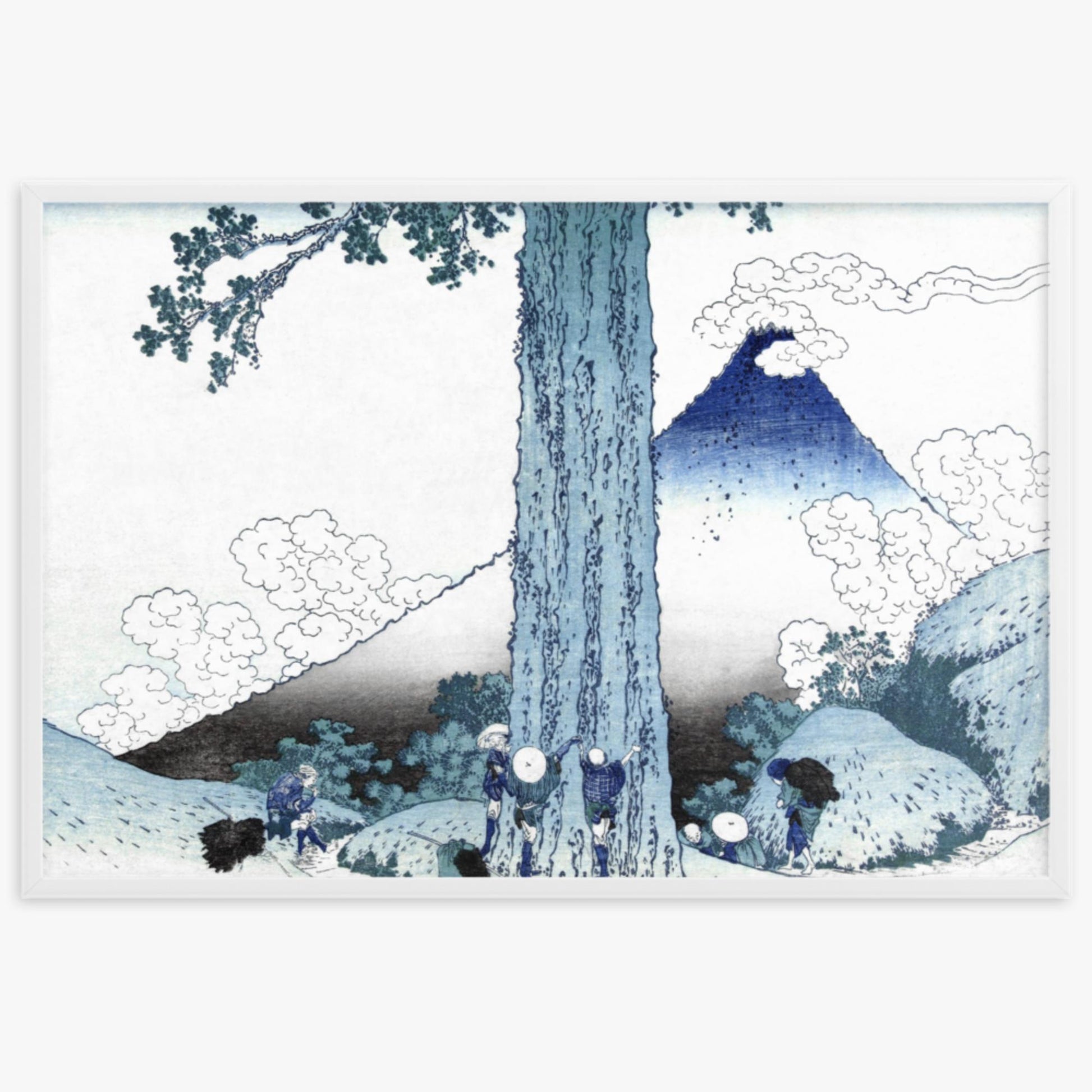 Katsushika Hokusai - Fuji from Mishima Pass in Kai Province 61x91 cm Poster With White Frame