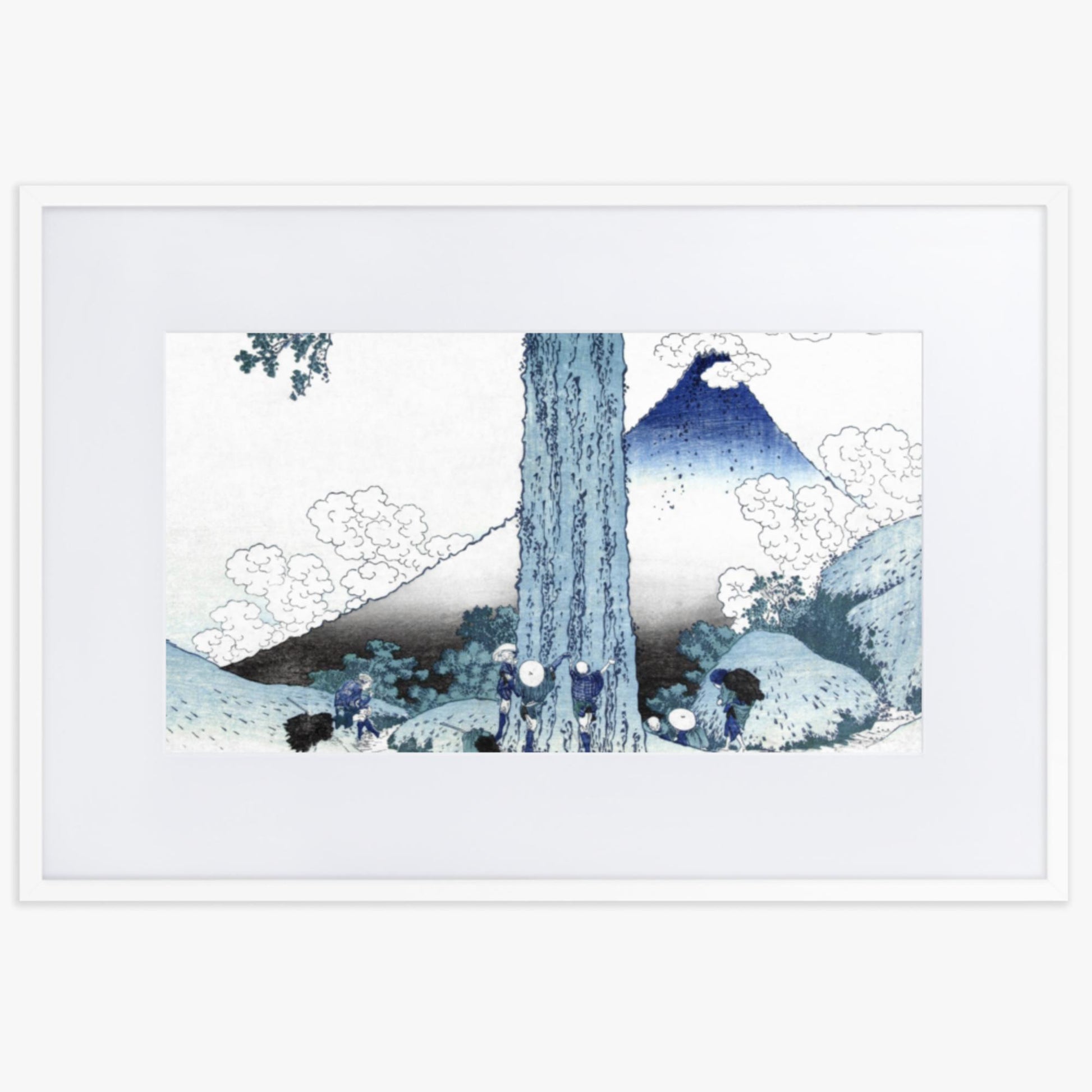 Katsushika Hokusai - Fuji from Mishima Pass in Kai Province 61x91 cm Poster With White Frame