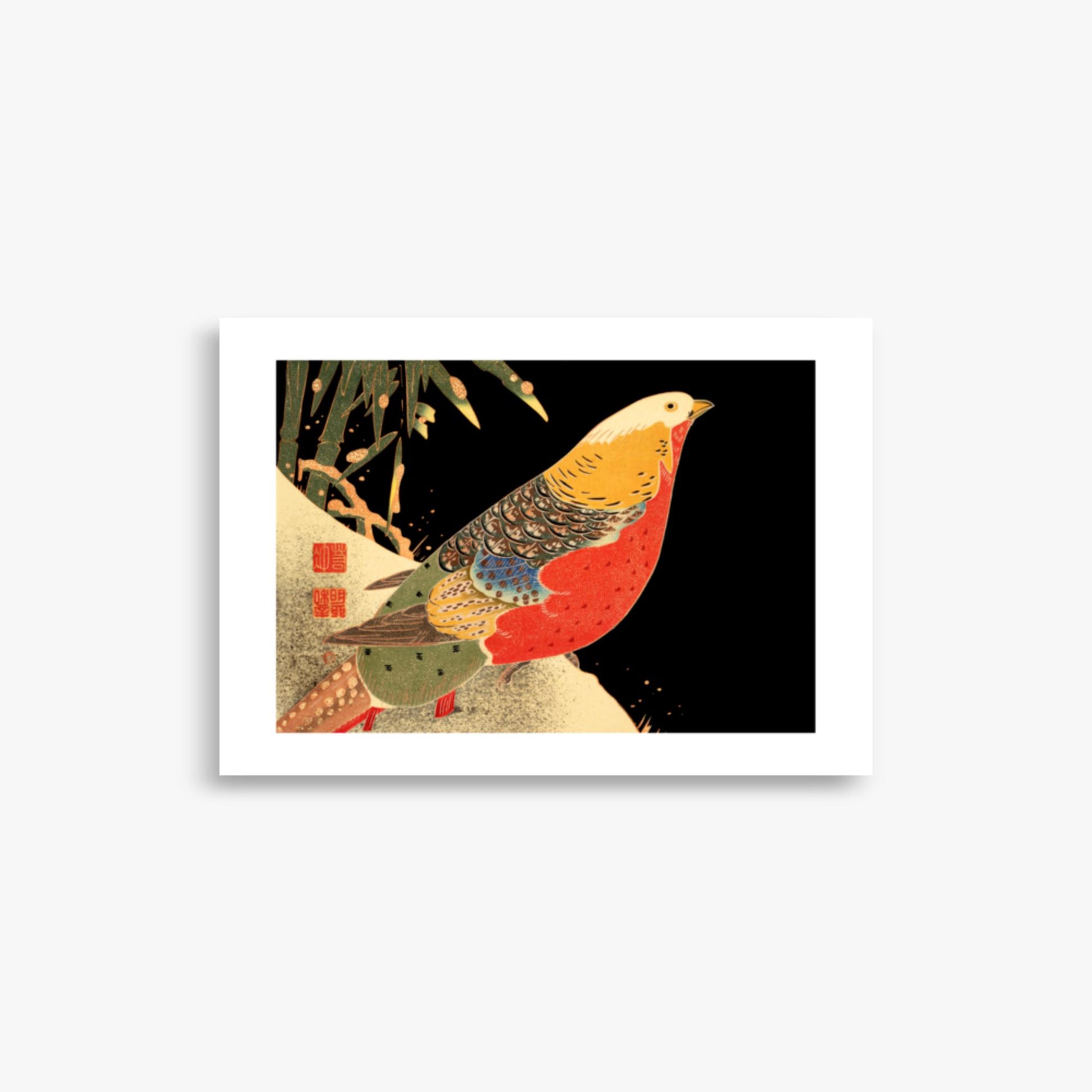 Ito Jakuchu - Golden Pheasant in the Snow 21x30 cm Poster