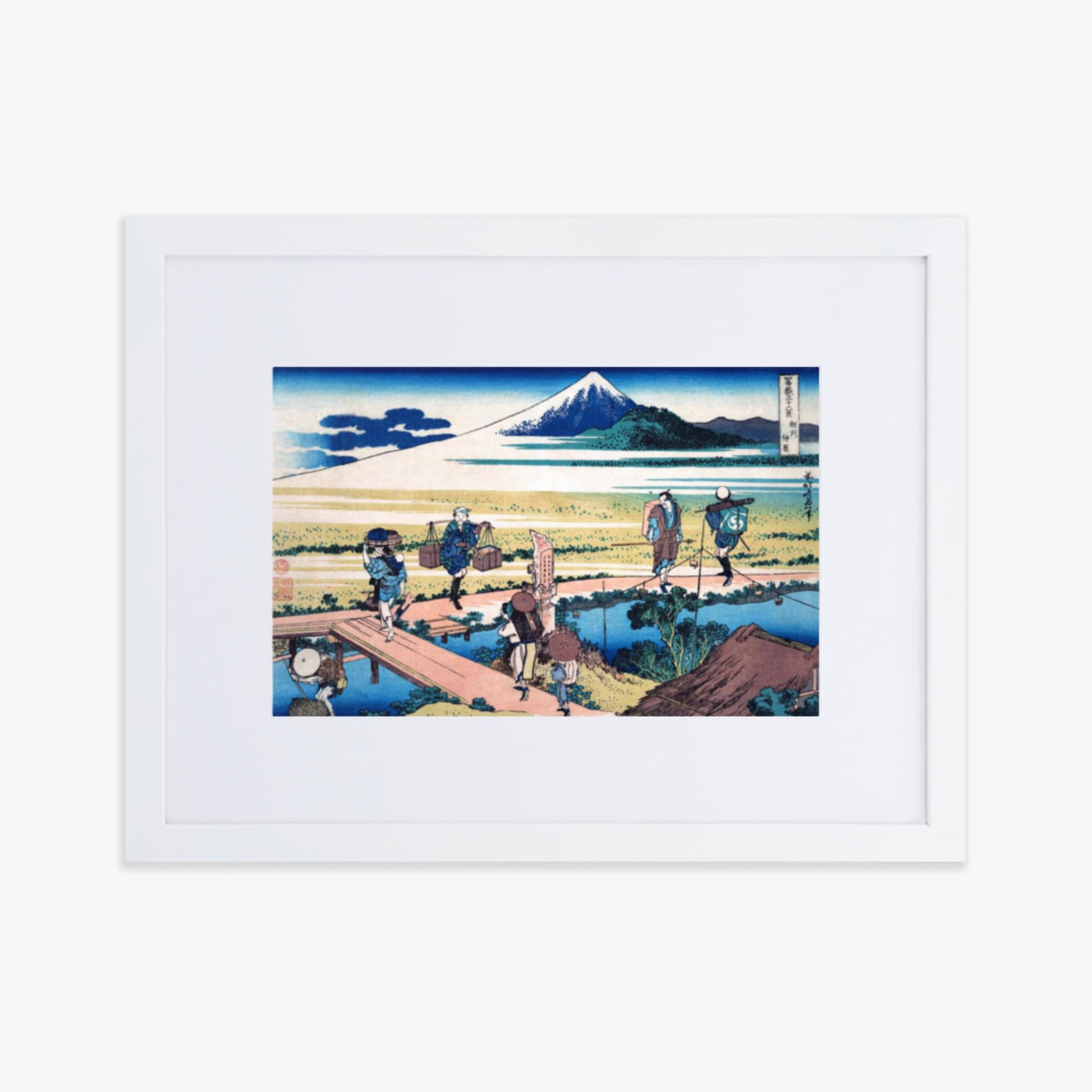 Katsushika Hokusai - Nakahara in Sagami Province 30x40 cm Poster With White Frame