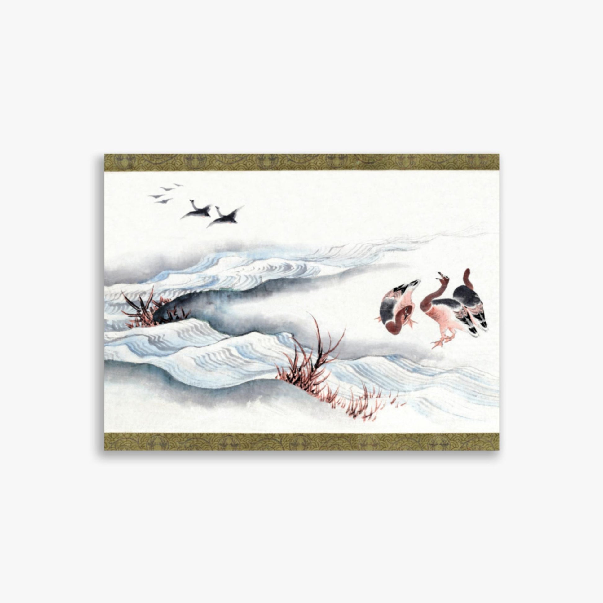 Katsushika Hokusai - Wild Geese and Water 30x40 cm Poster