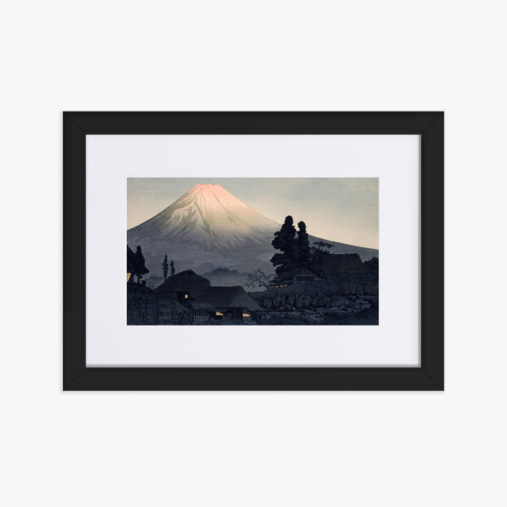 Takahashi Hiroaki (Shōtei) - Mount Fuji From Mizukubo 21x30 cm Poster With Black Frame