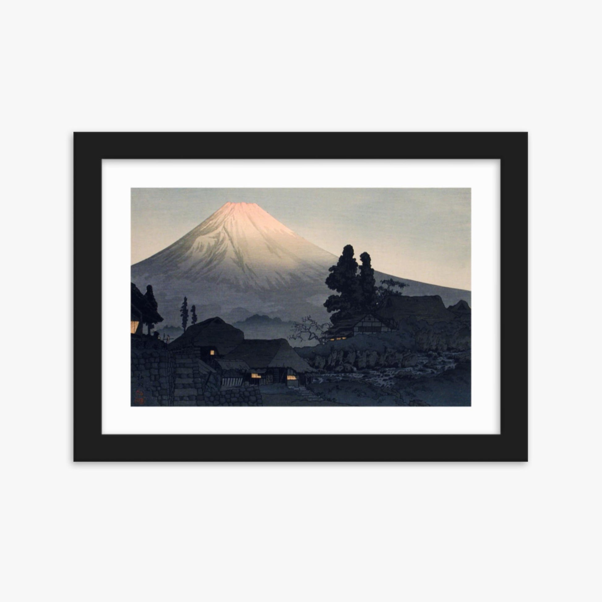 Takahashi Hiroaki (Shōtei) - Mount Fuji From Mizukubo 21x30 cm Poster With Black Frame