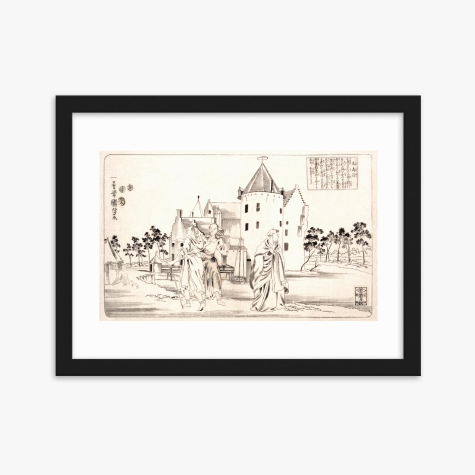 Utagawa Kuniyoshi - Zhu Shouchang 30x40 cm Poster With Black Frame