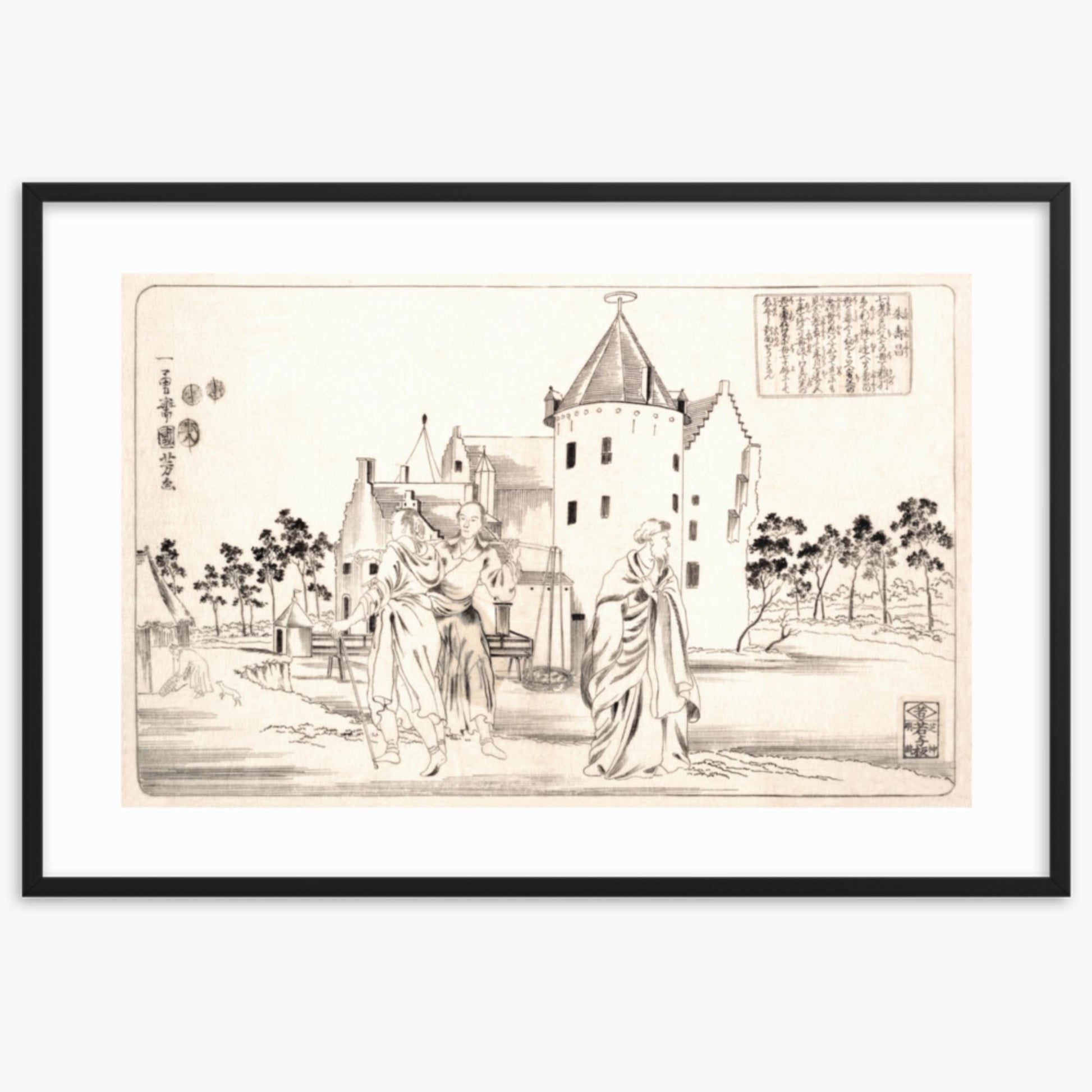 Utagawa Kuniyoshi - Zhu Shouchang 61x91 cm Poster With Black Frame