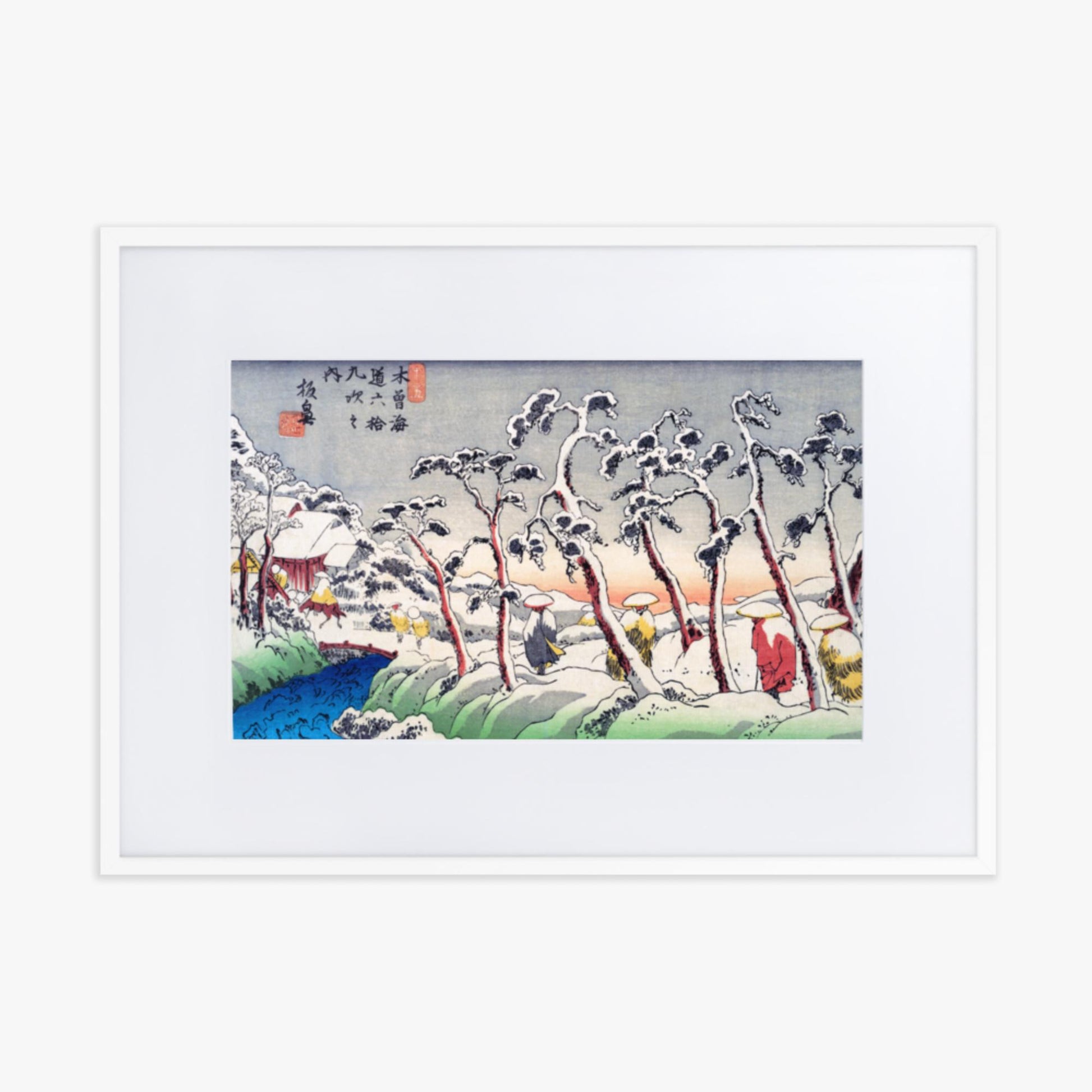 Keisai Eisen - Itabana 50x70 cm Poster With White Frame