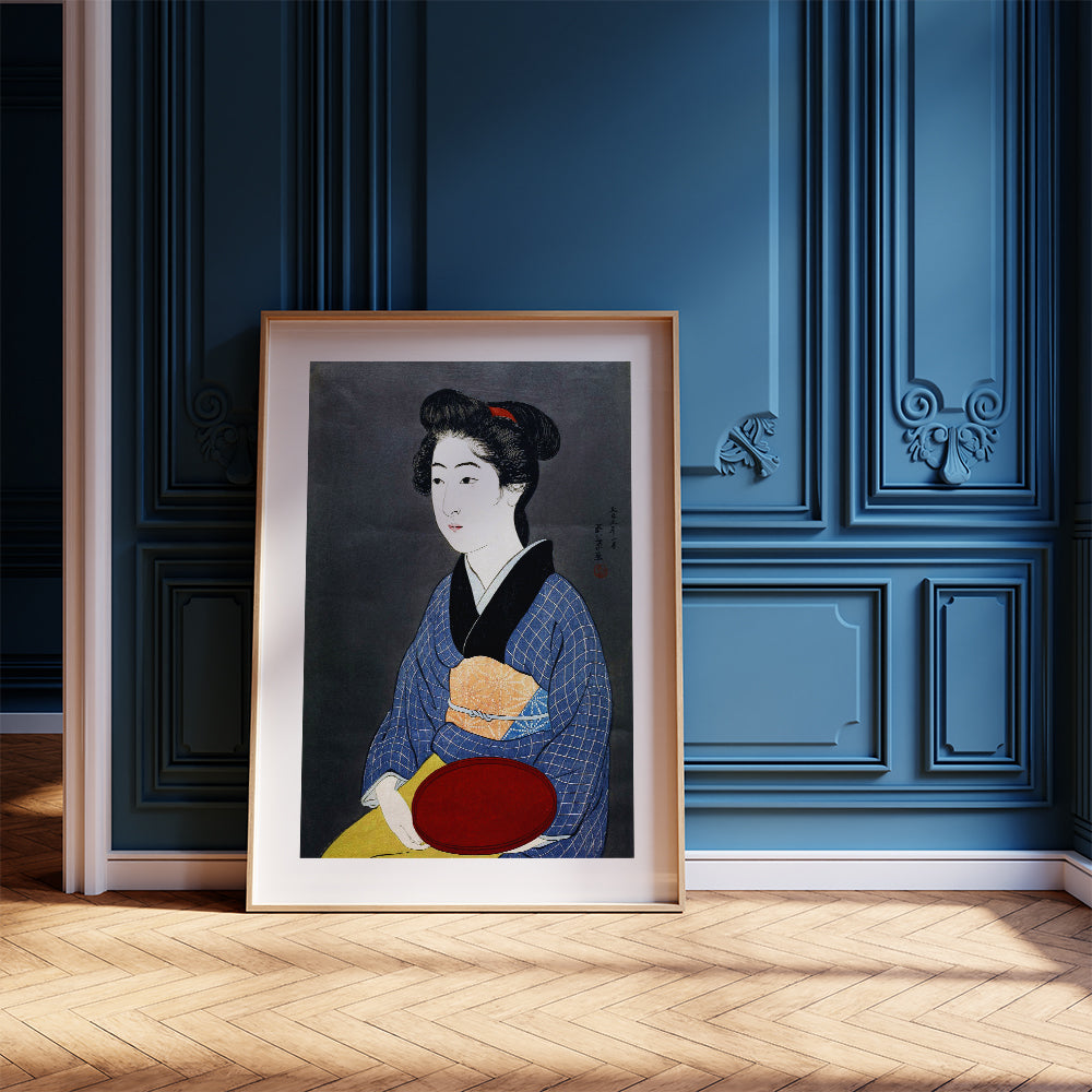 Interior Design Concept: A waitress with a red tray (Goyō Hashiguchi)