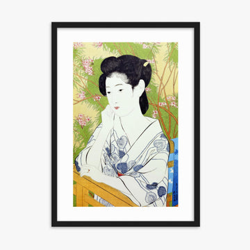 Goyō Hashiguchi: At a hot springs inn - 50x70 cm Poster With Black Frame