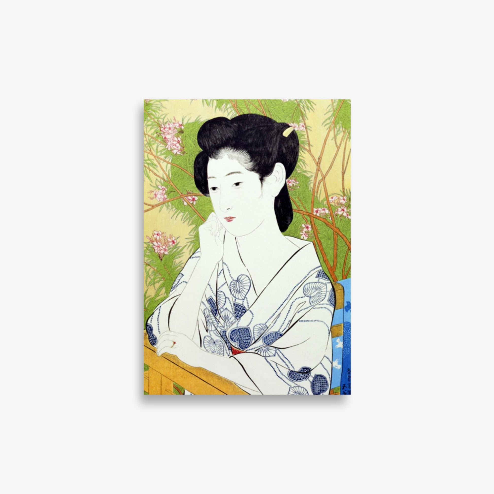 Goyō Hashiguchi: At a hot springs inn - 21x30 cm Poster