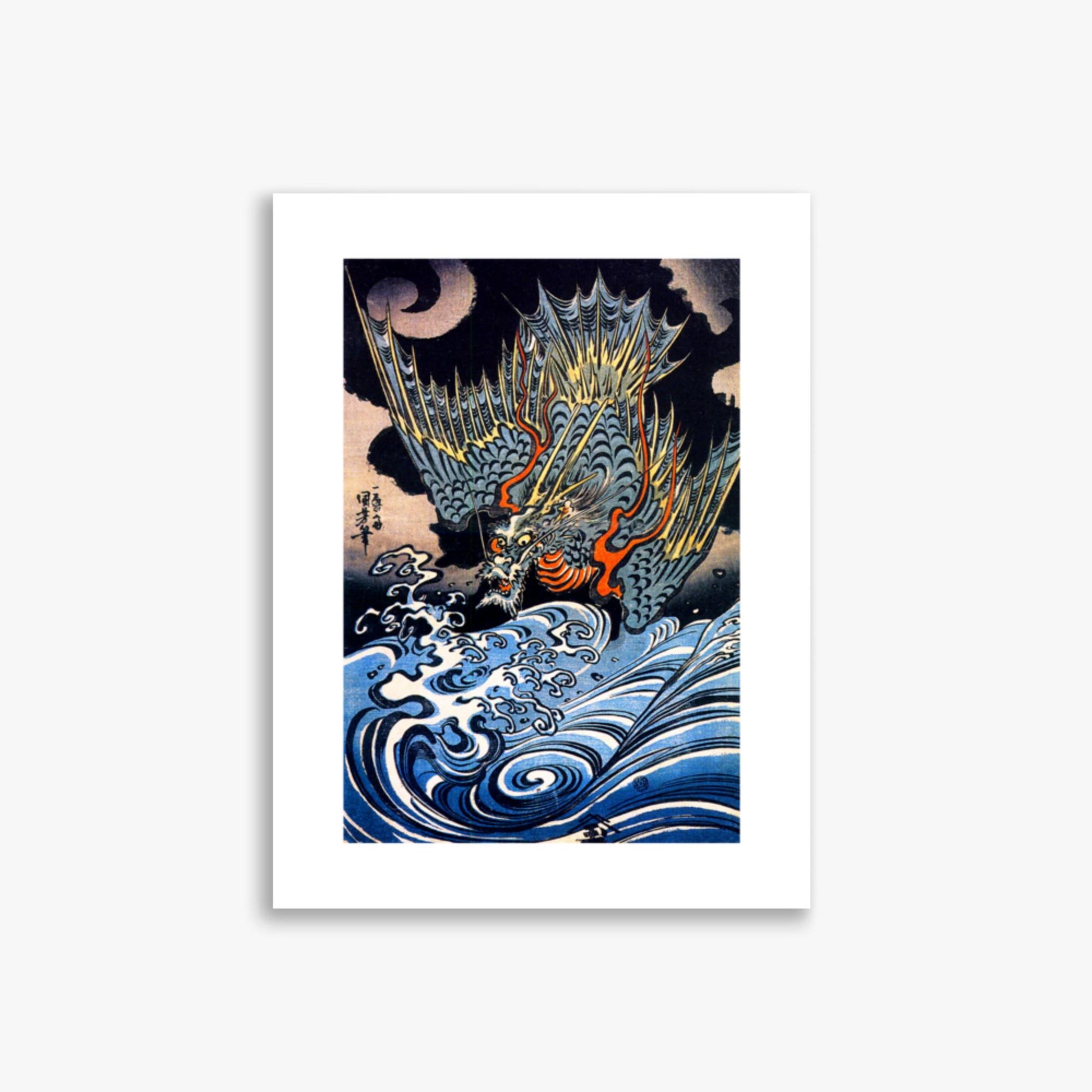 Utagawa Kuniyoshi: A Japanese sea dragon - 30x40 cm Poster