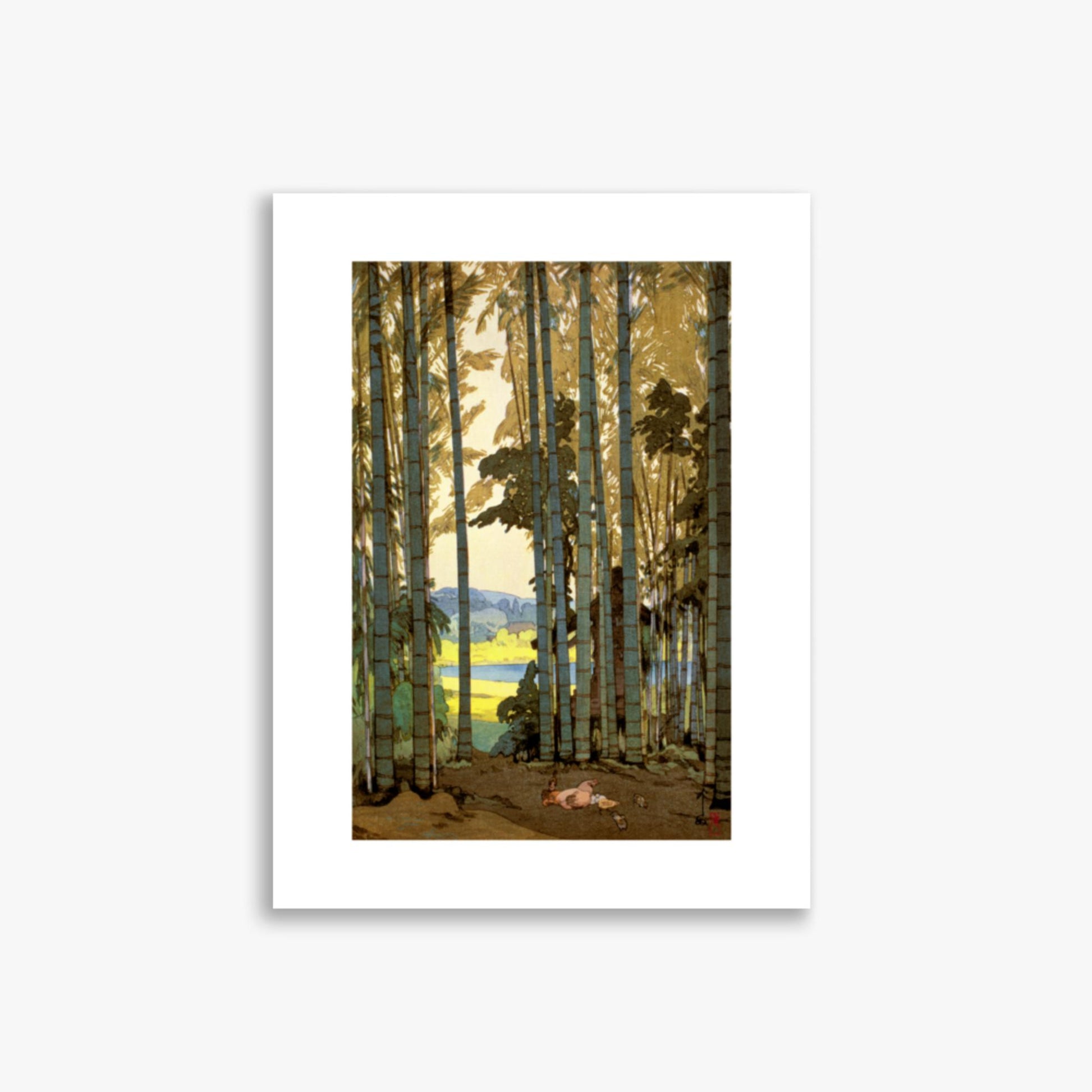 Hiroshi Yoshida: Hens in the bamboo wood - 30x40 cm Poster