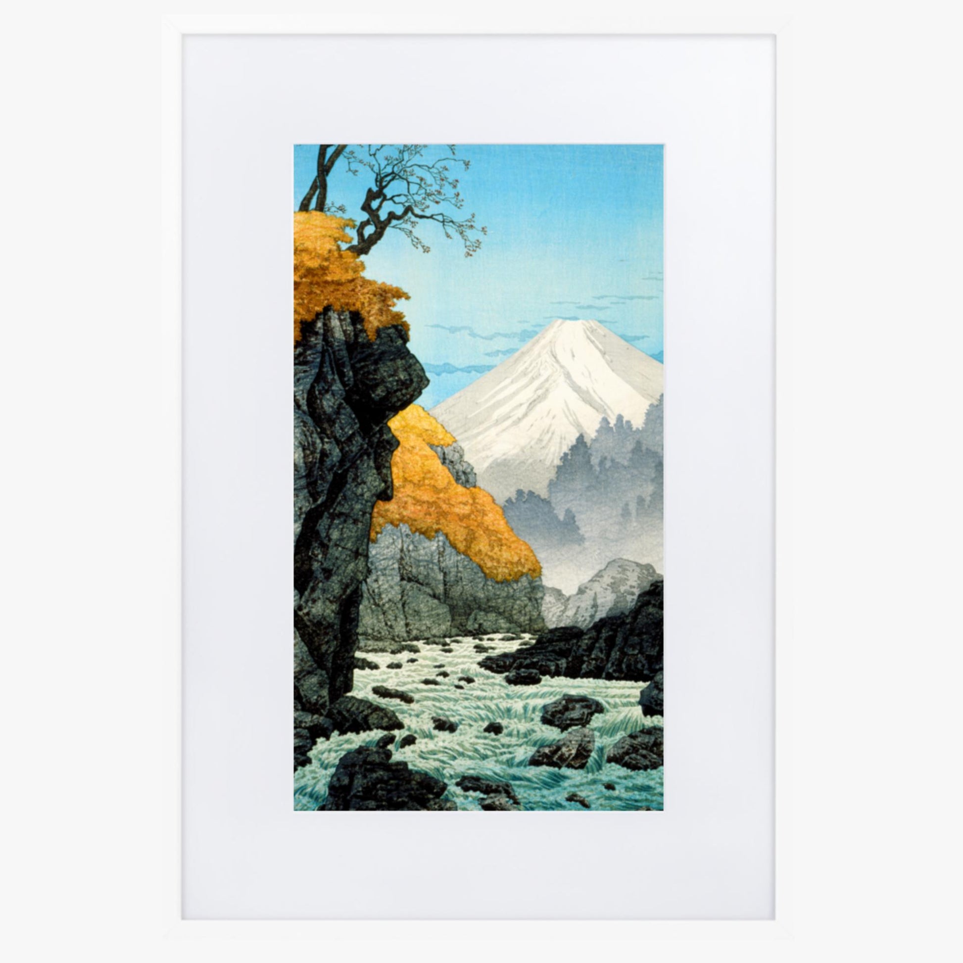 Takahashi Hiroaki (Shōtei) - Foot of Mount Ashitaka 61x91 cm Poster With White Frame