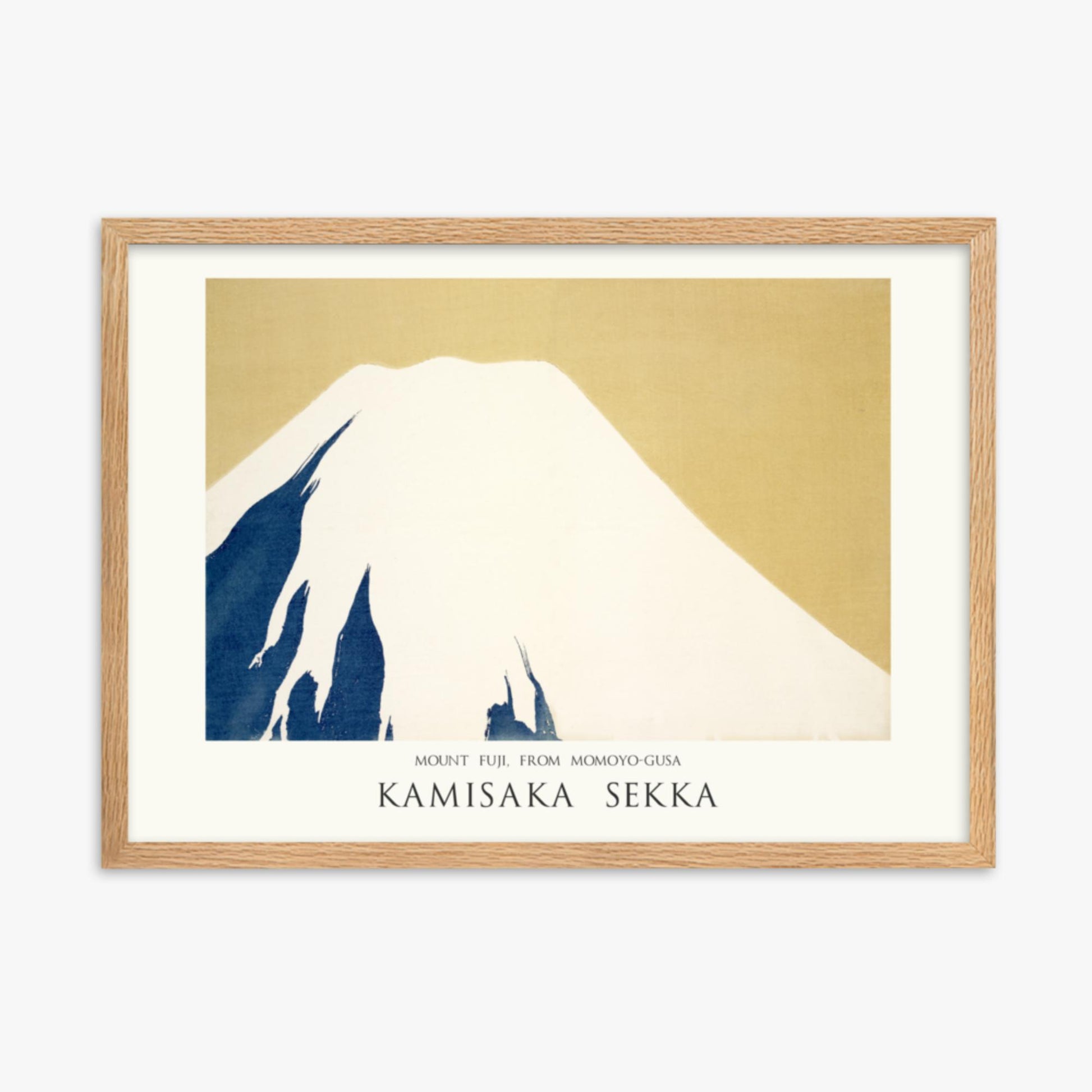 Kamisaka Sekka: Mount Fuji, from Momoyo-gusa - Japandi - 50x70 cm Poster With Oak Frame