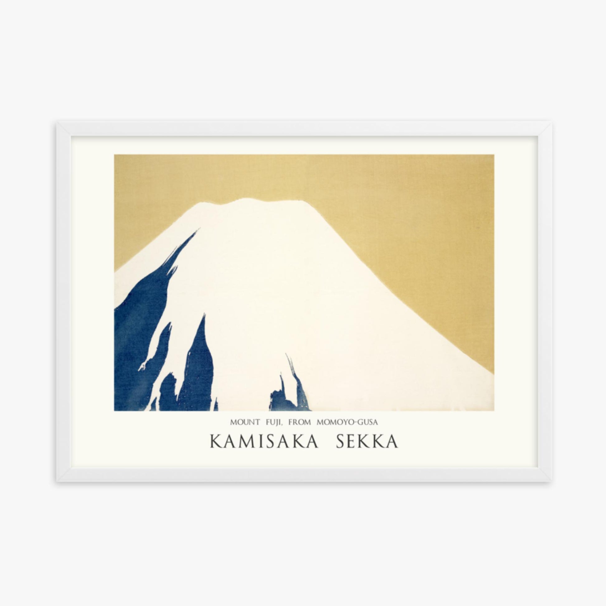 Kamisaka Sekka: Mount Fuji, from Momoyo-gusa - Japandi - 50x70 cm Poster With White Frame