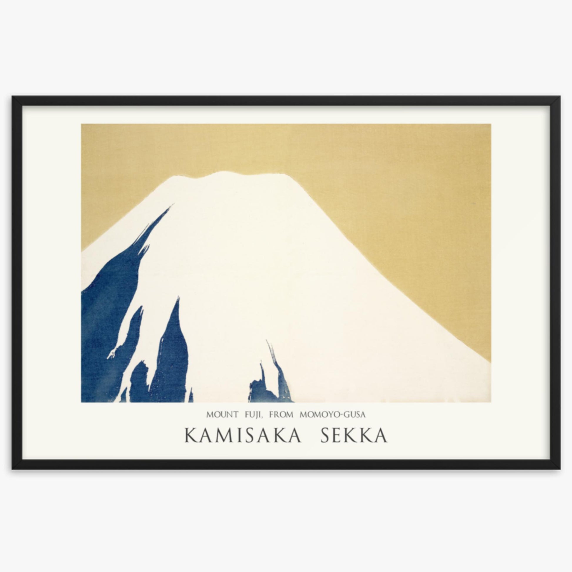 Kamisaka Sekka: Mount Fuji, from Momoyo-gusa - Japandi - 61x91 cm Poster With Black Frame