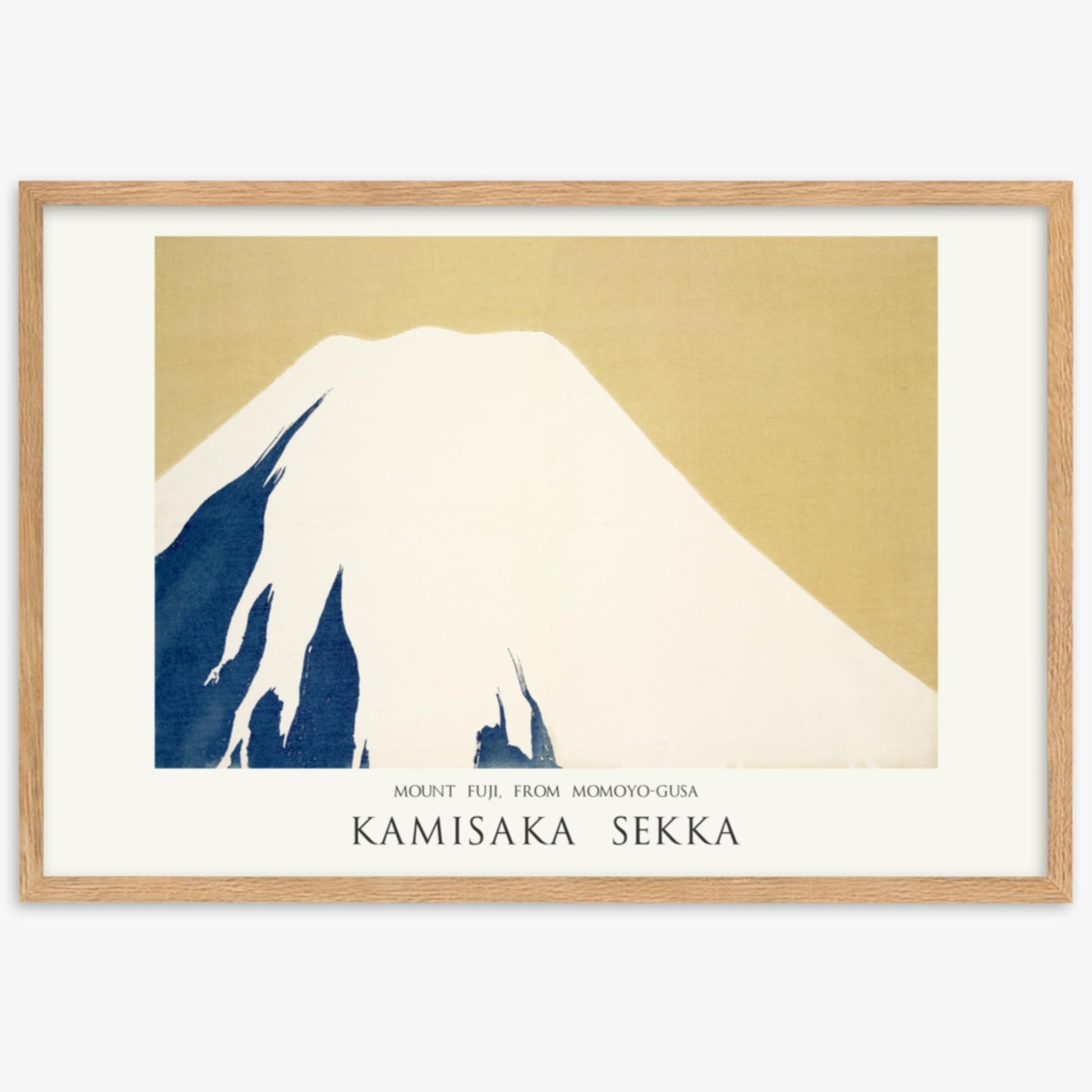 Kamisaka Sekka: Mount Fuji, from Momoyo-gusa - Japandi - 61x91 cm Poster With Oak Frame