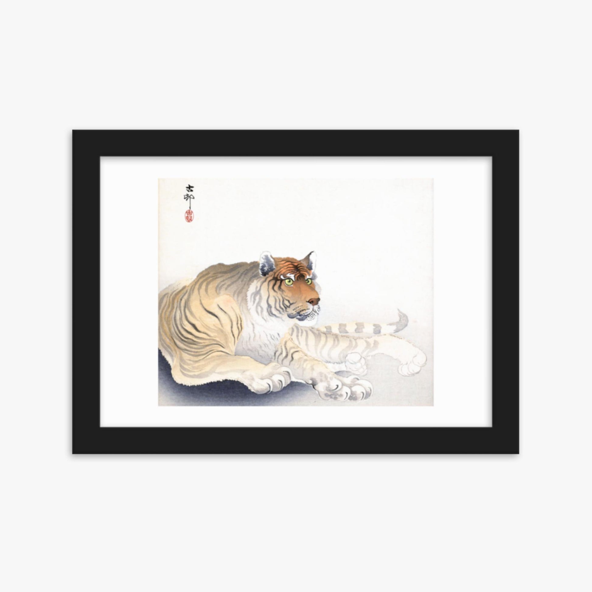 Ohara Koson - Tiger 21x30 cm Poster With Black Frame