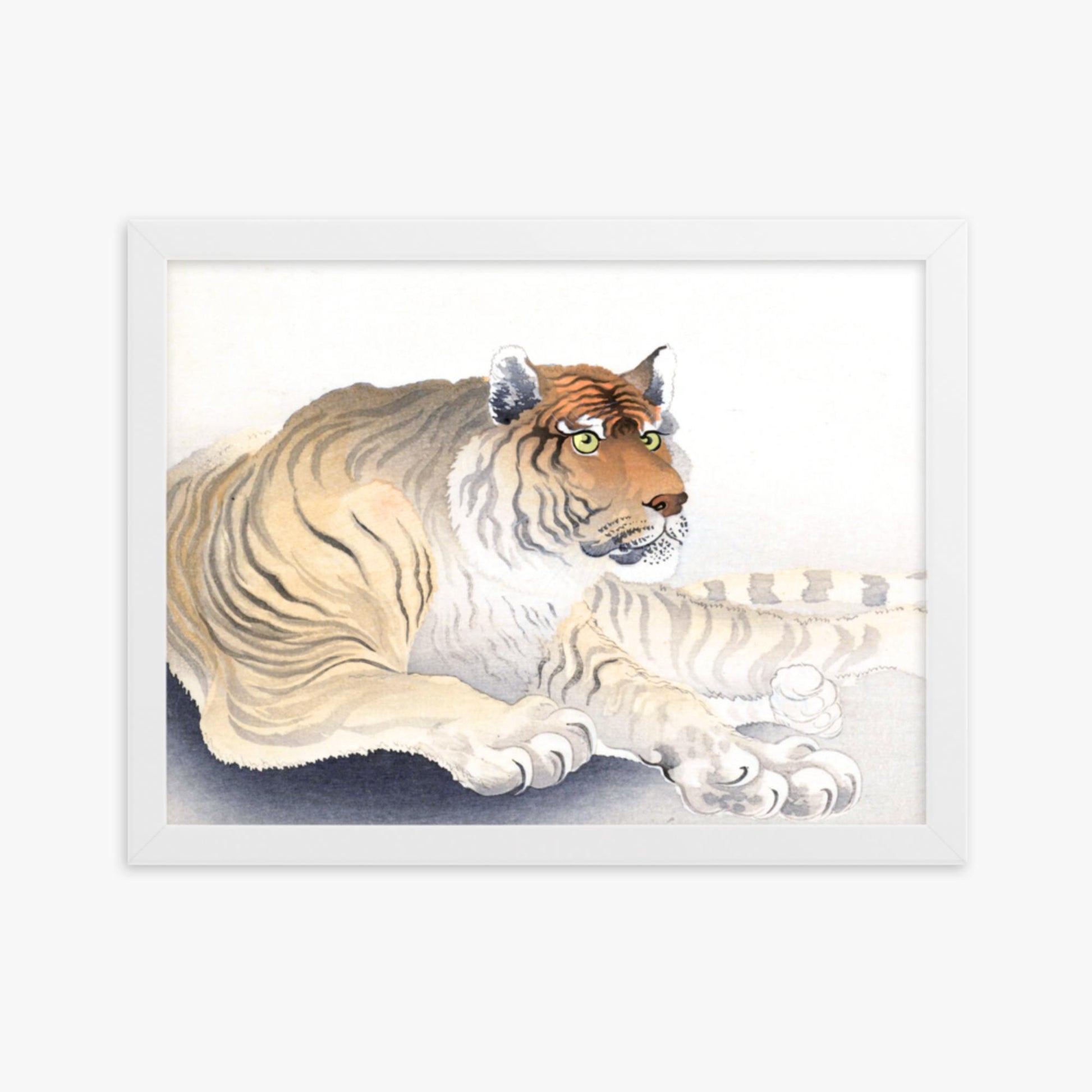 Ohara Koson - Tiger 30x40 cm Poster With White Frame