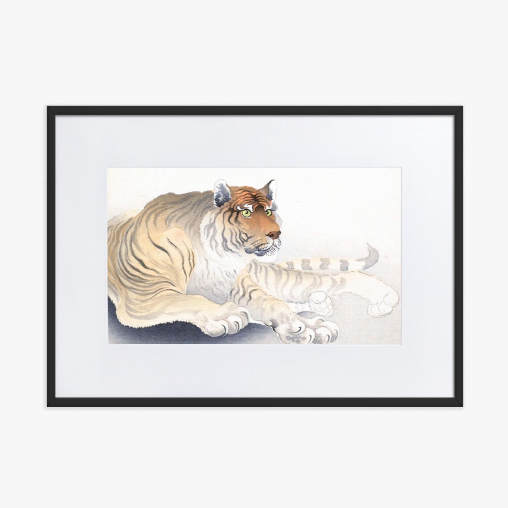 Ohara Koson - Tiger 50x70 cm Poster With Black Frame