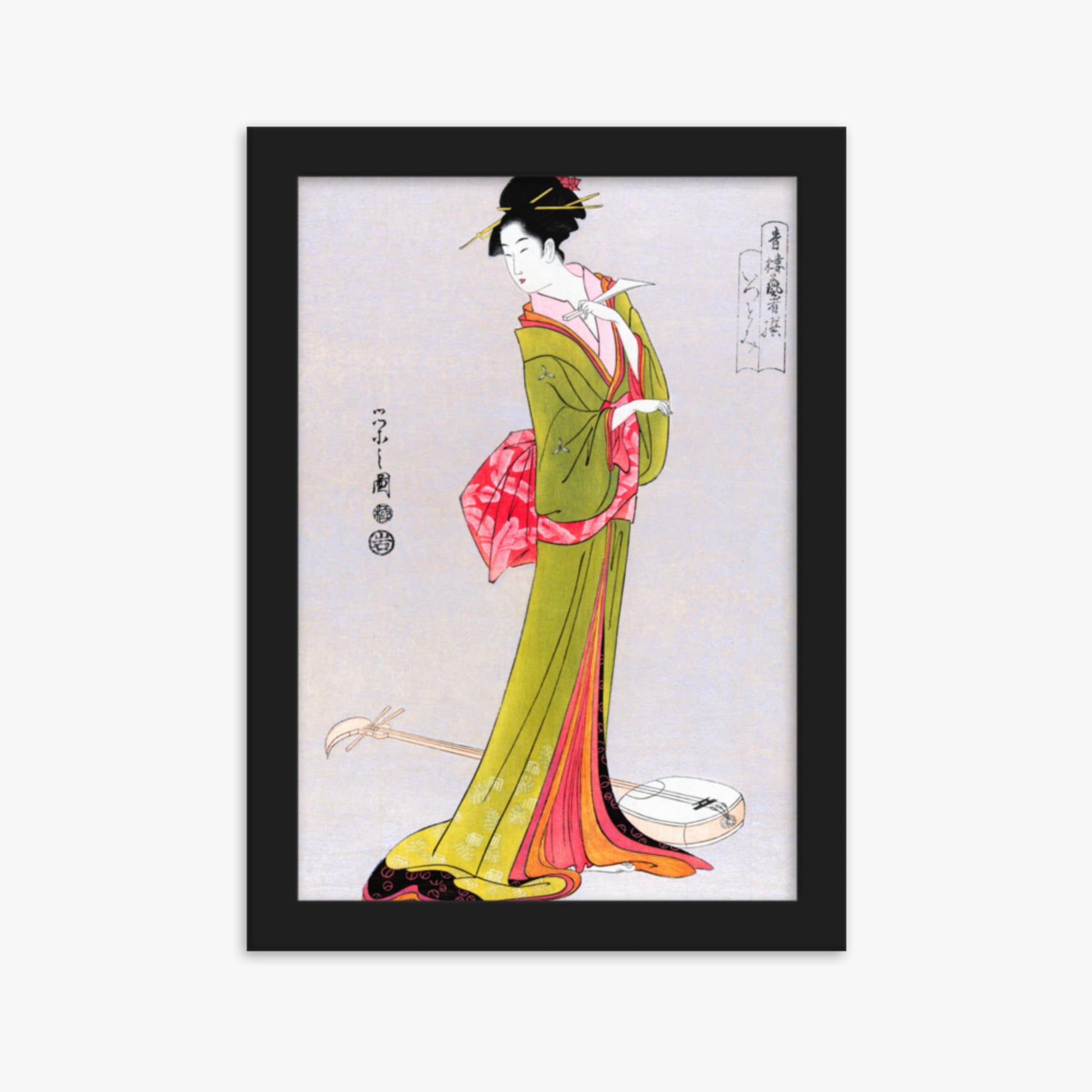 Eishi Hosoda - Itsutomi 21x30 cm Poster With Black Frame