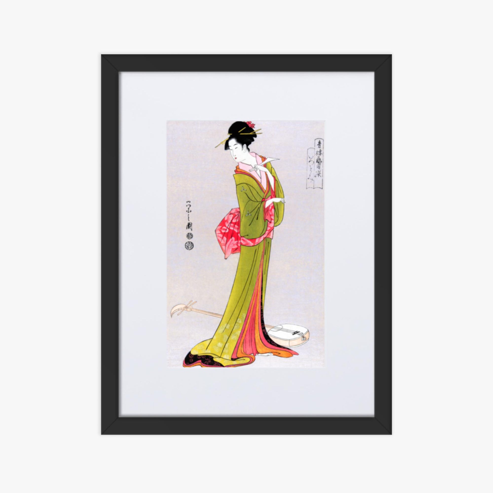 Eishi Hosoda - Itsutomi 30x40 cm Poster With Black Frame