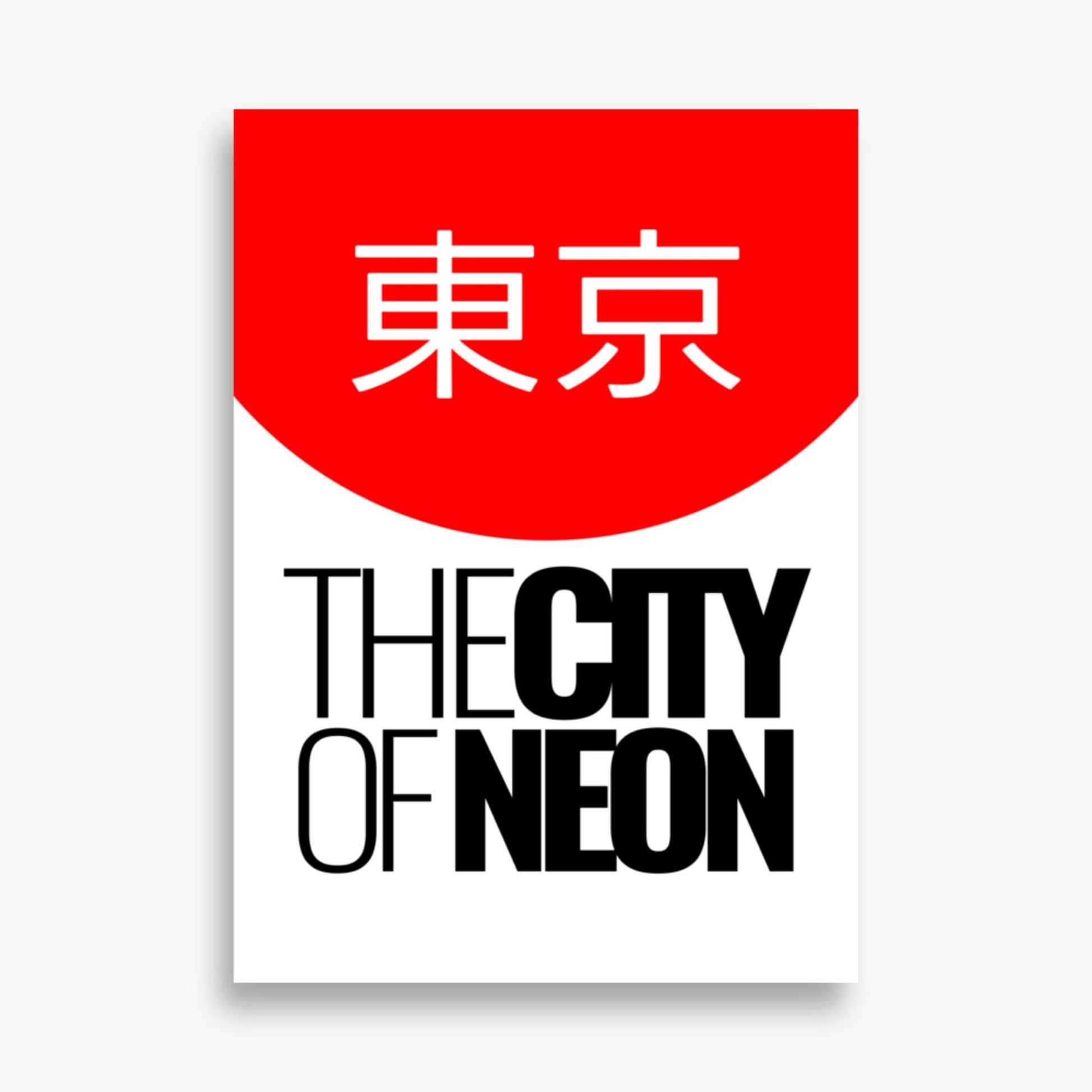 Modern illustration: The City of Neon 50x70 cm Poster