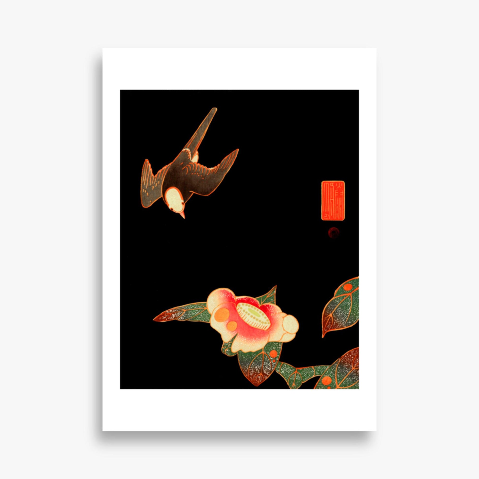 Ito Jakuchu - Swallow and Camellia 50x70 cm Poster