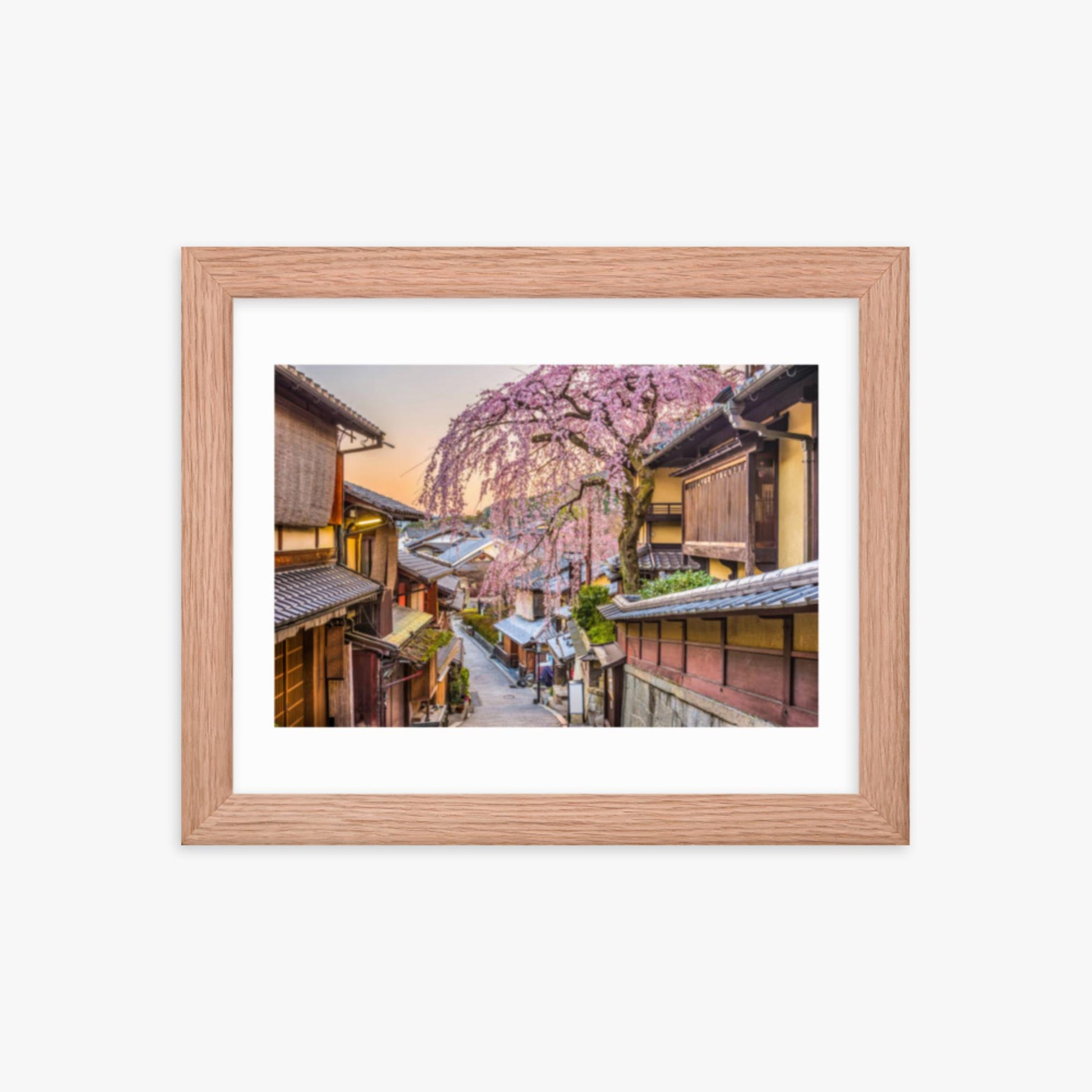 Kyoto, Japan in Sprint 8x10 in Poster With Oak Frame