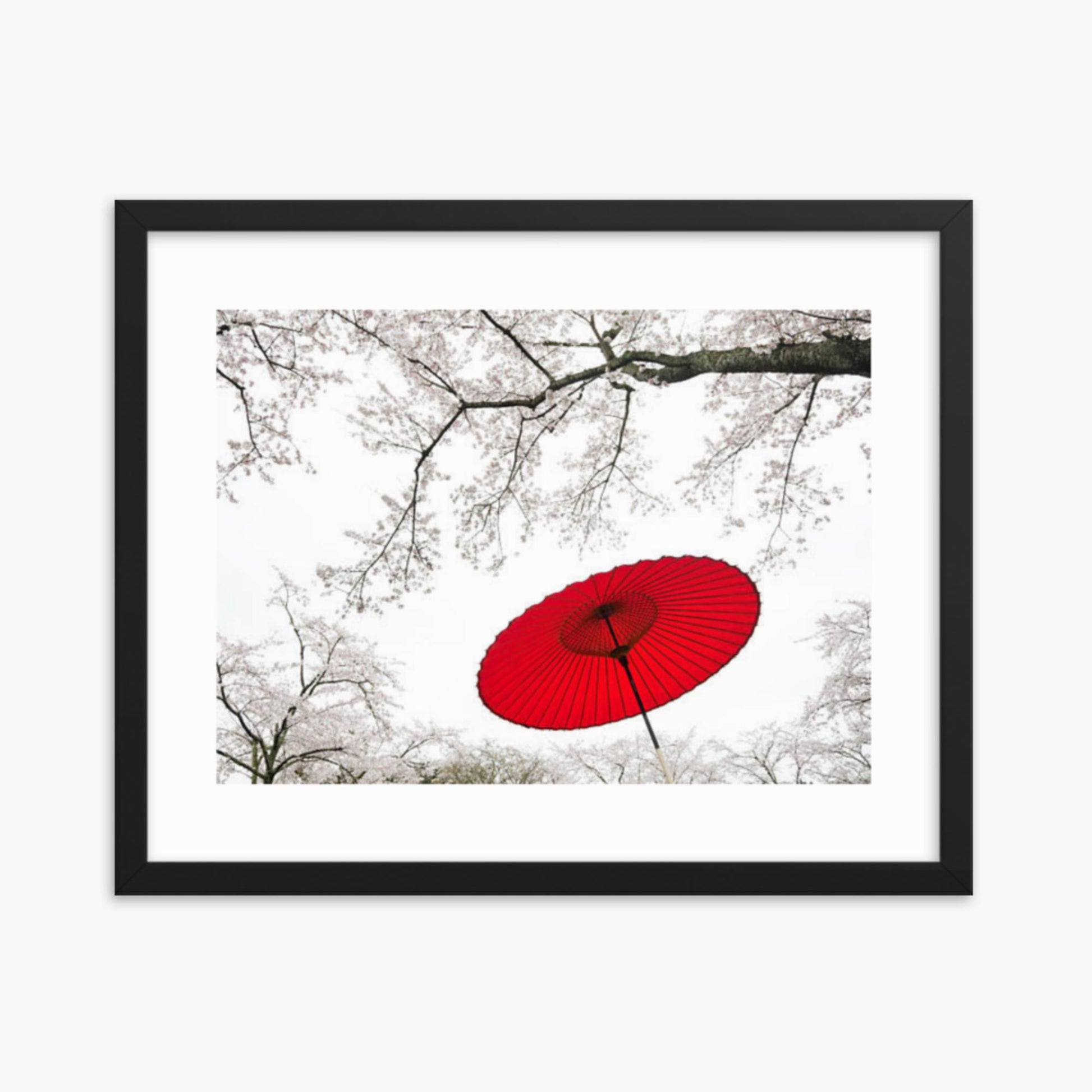 Japanese Umbrella 16x20 in Poster With Black Frame