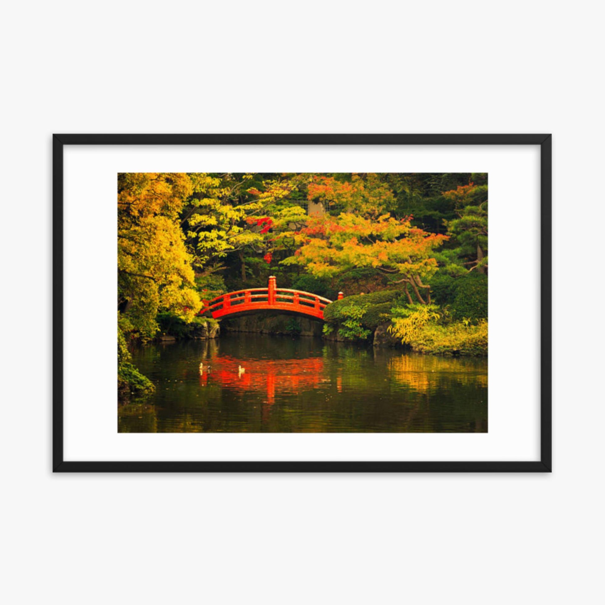 Public Park in Tokyo 24x36 in Poster With Black Frame