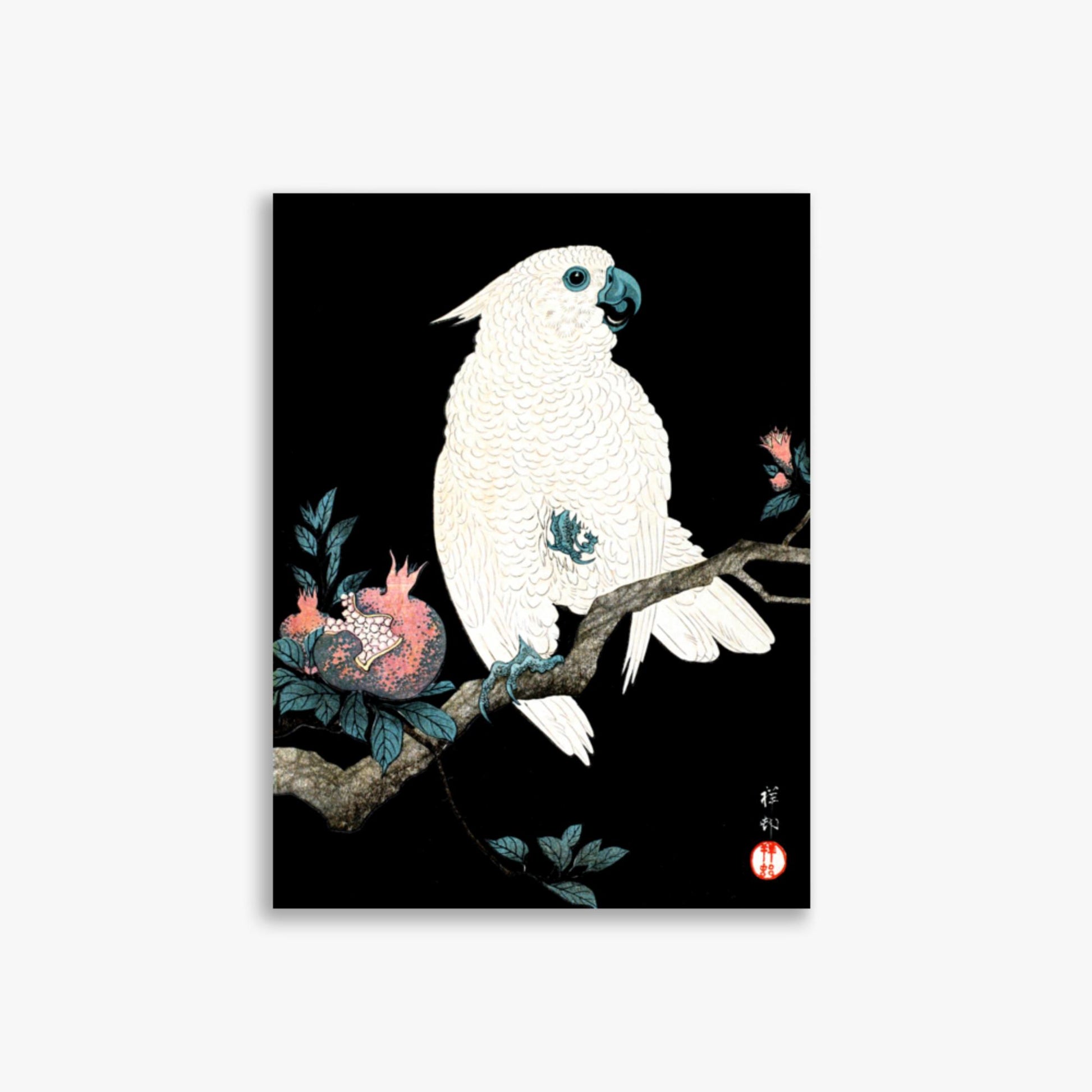 Ohara Koson - Cockatoo with Pomegranate 30x40 cm Poster