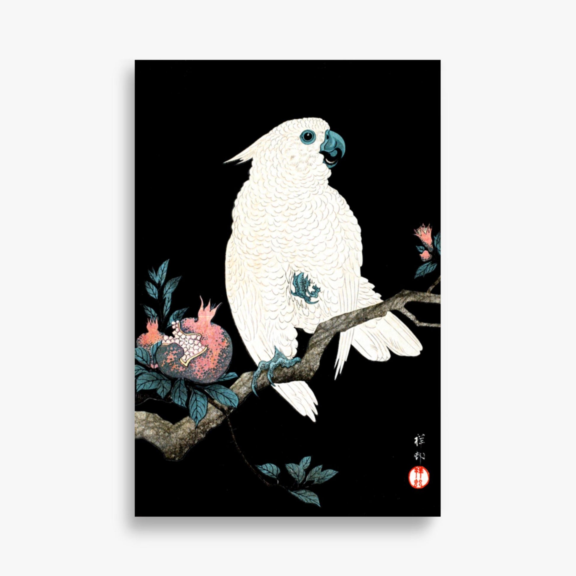 Ohara Koson - Cockatoo with Pomegranate 61x91 cm Poster