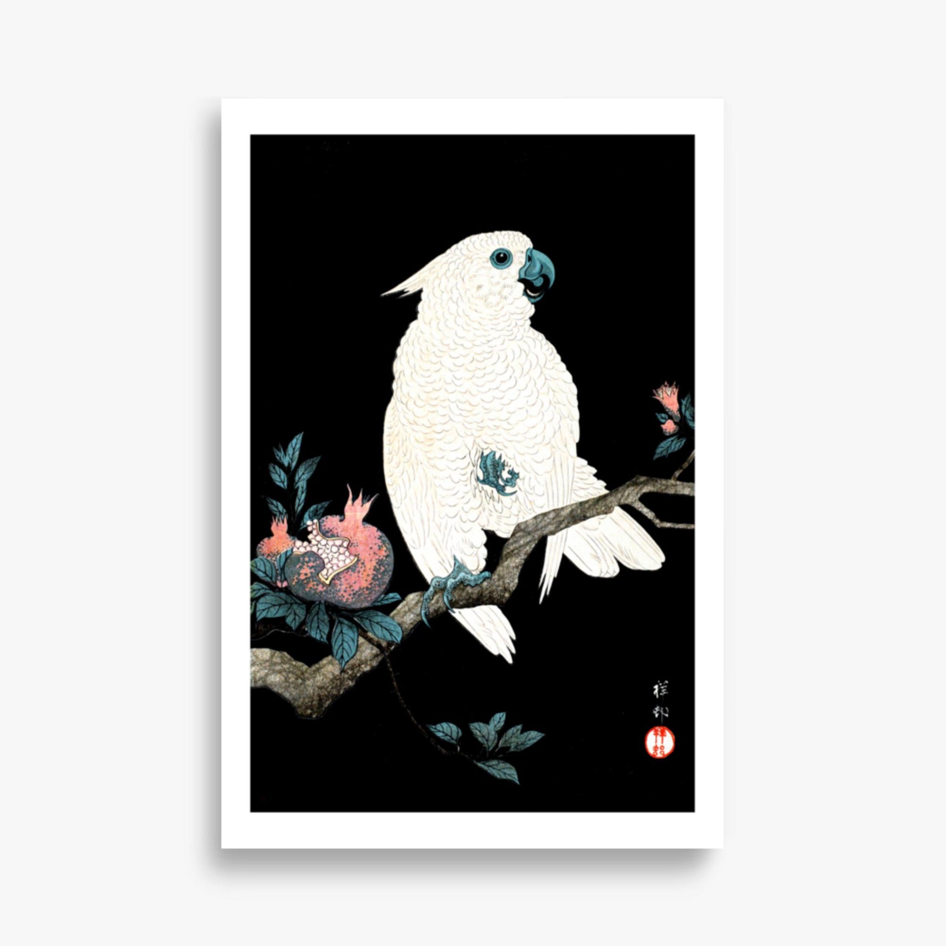 Ohara Koson - Cockatoo with Pomegranate 61x91 cm Poster